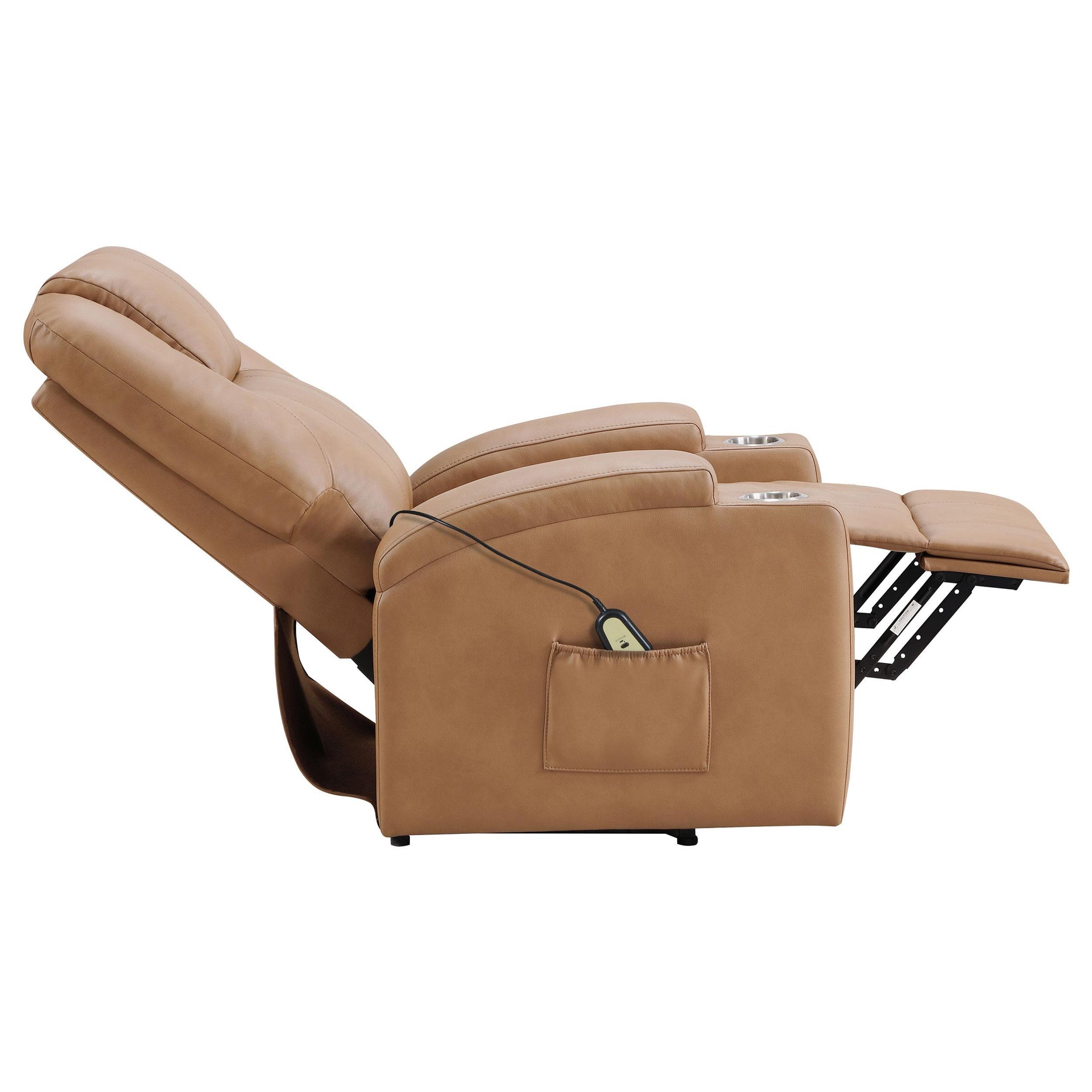 Armstrong recliner in reclined position with massage
