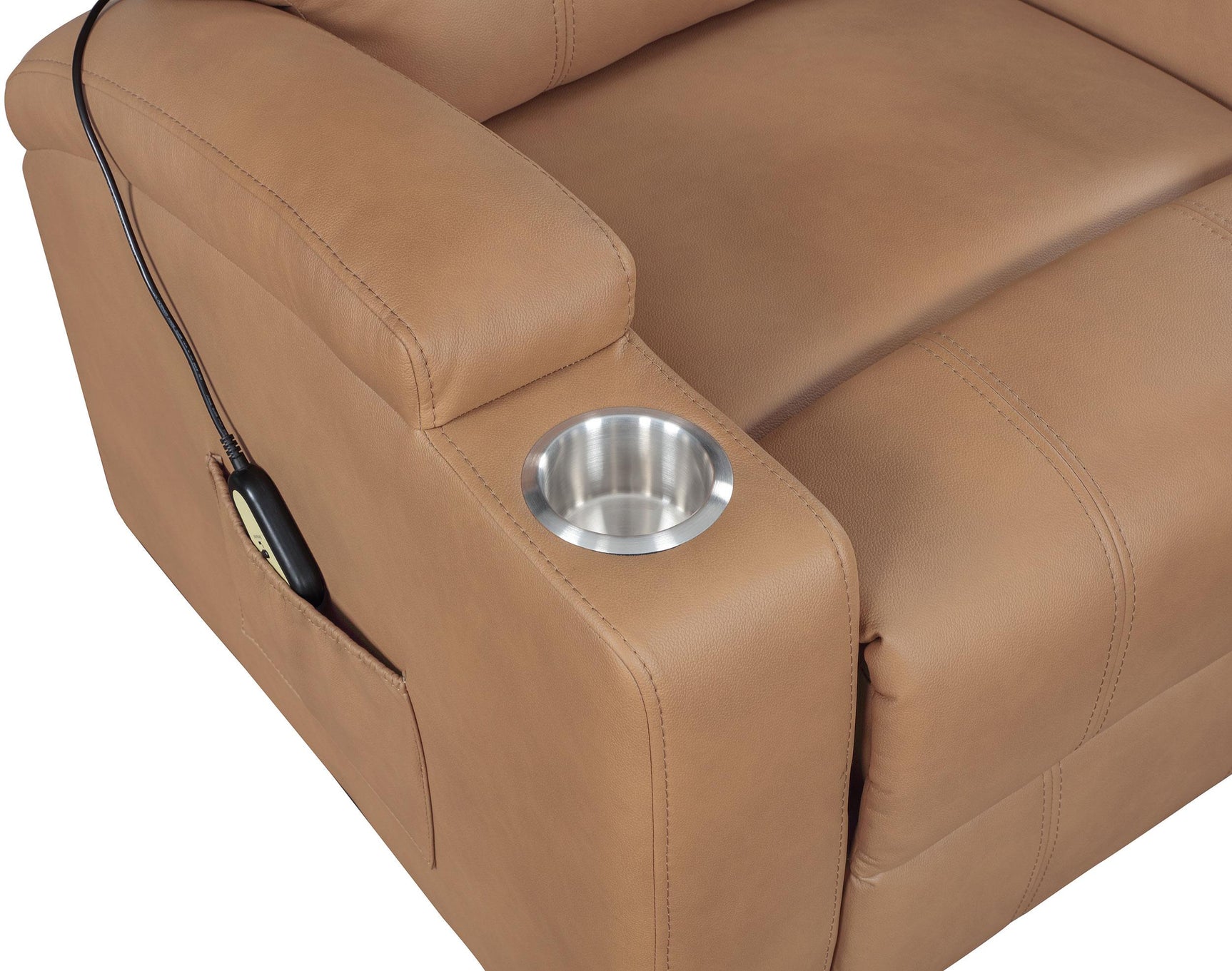Power lift recliner lumbar support view