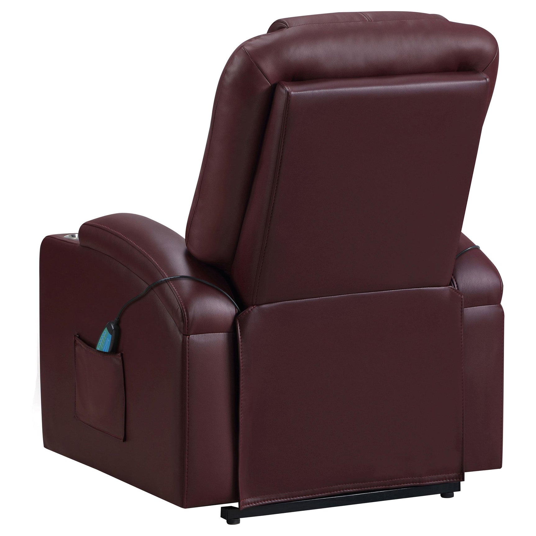 Full recline of Armstrong massage recliner