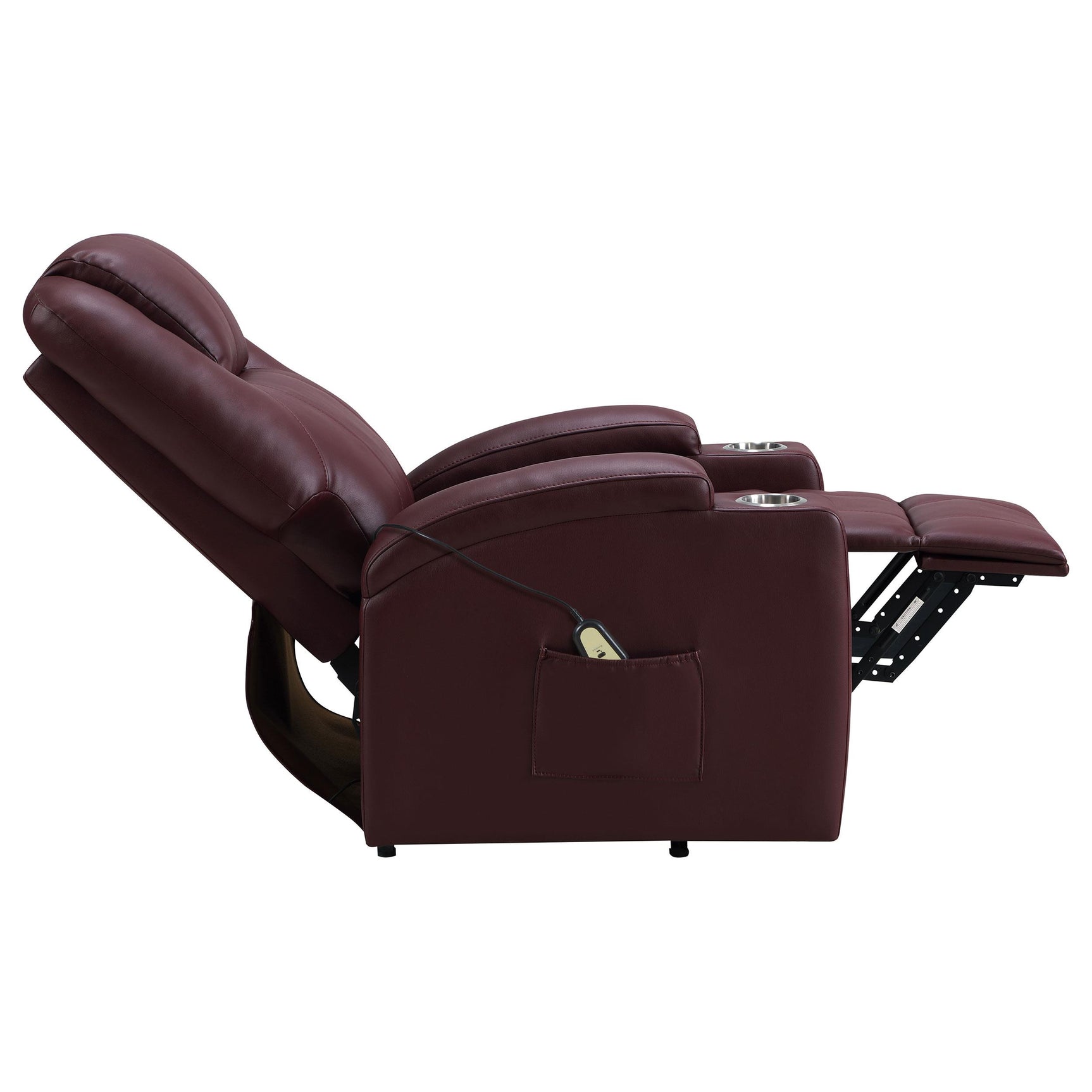 Power lift recliner footrest extended