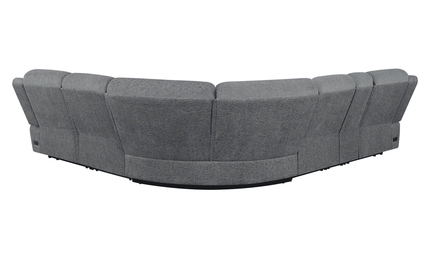 Bahrain 6-Piece Upholstered Motion Sectional Charcoal - Ella Furniture