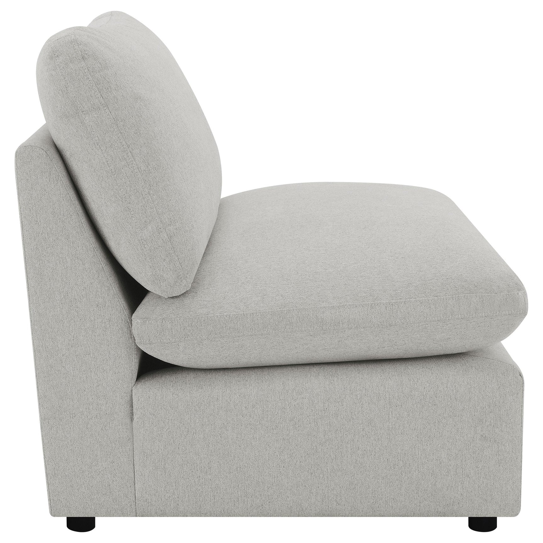 View of chair frame and upholstery details