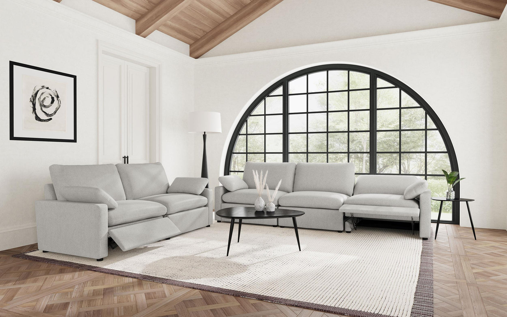 Collins Modular Power Reclining Sofa in grey, front view