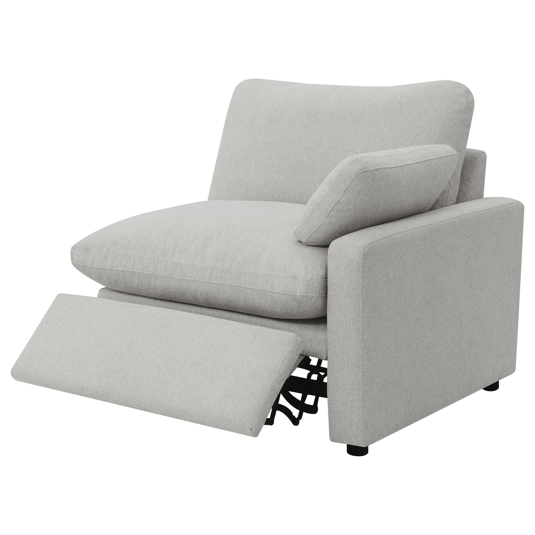 Collins Modular Power Reclining Loveseat in grey, front view