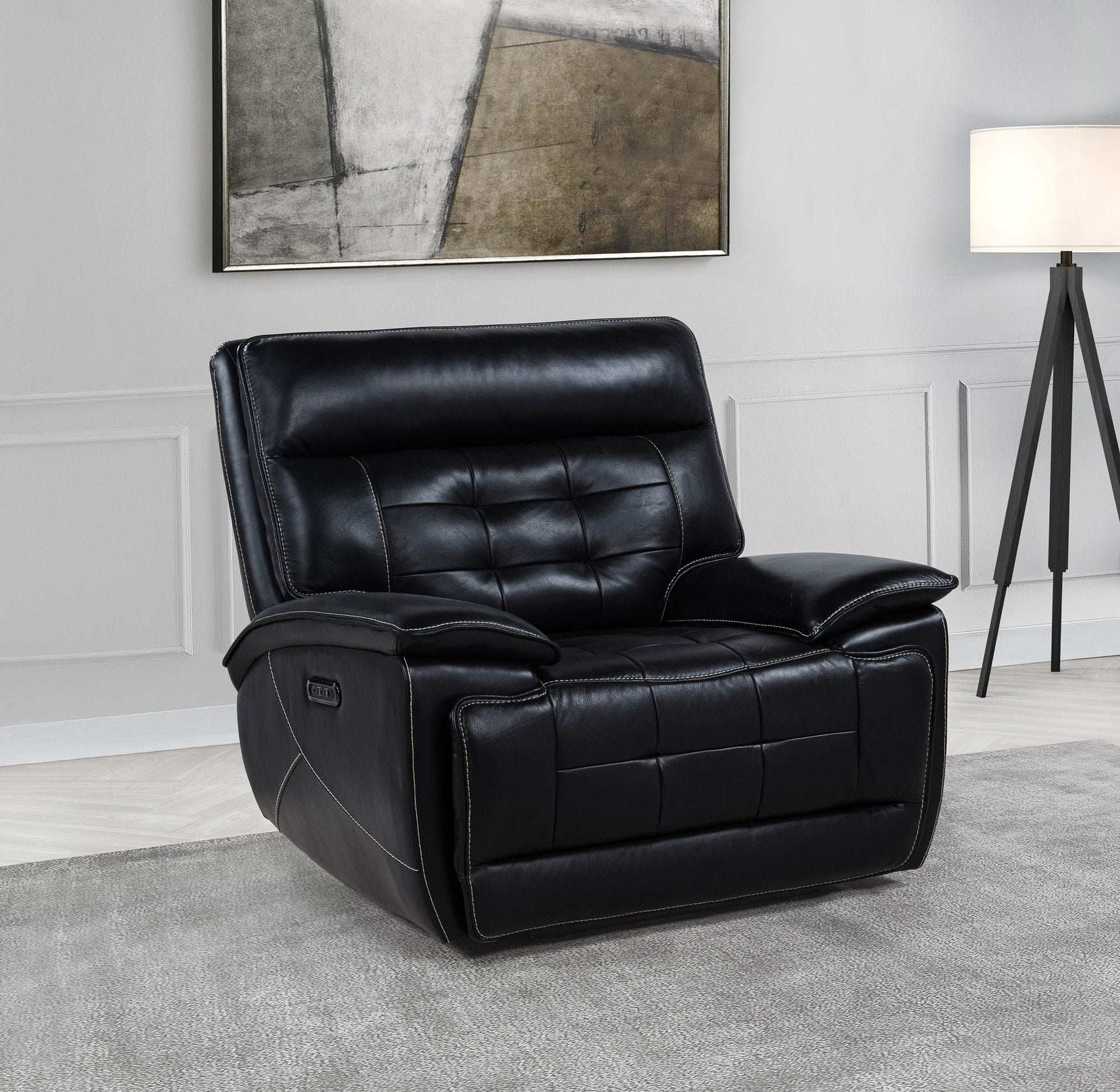 Hewitt recliner side angle showing controls