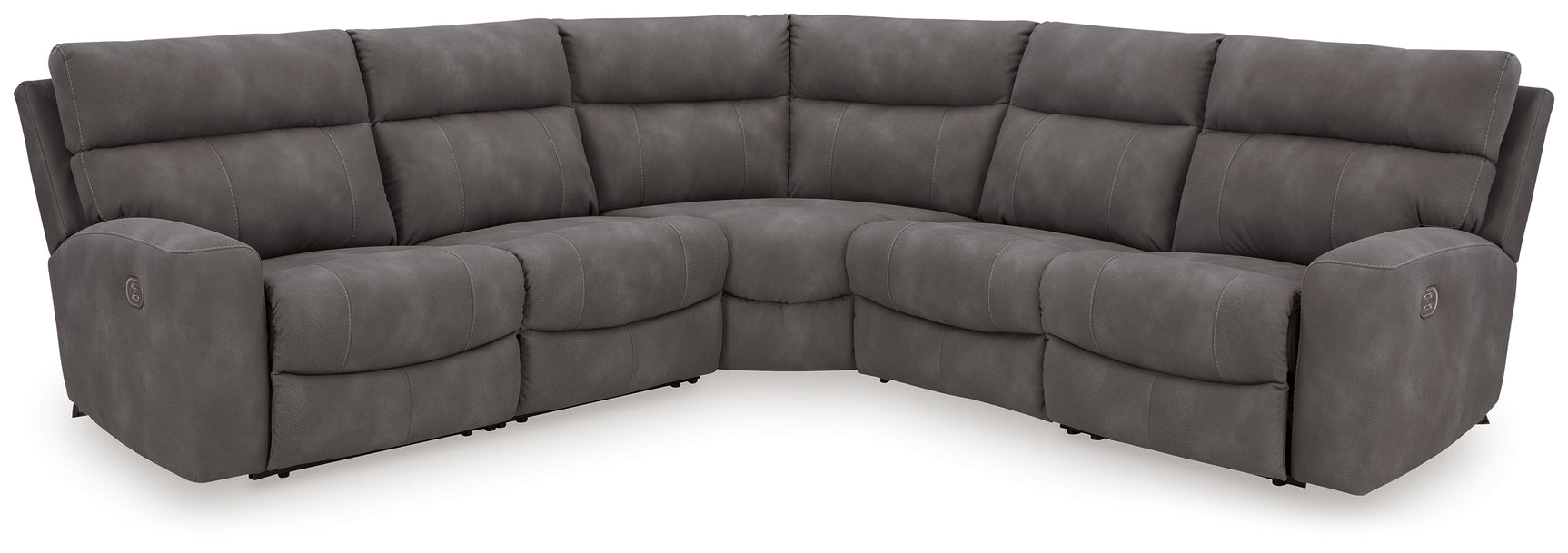 Next-Gen Durapella Slate 5-Piece Sectional configuration open