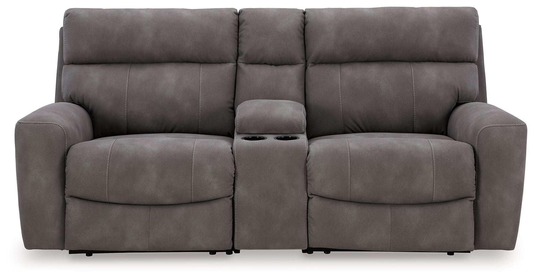 Right-arm facing power recliner frontal view