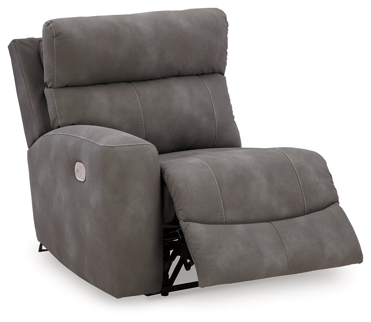 Right-arm facing power recliner sectional angle