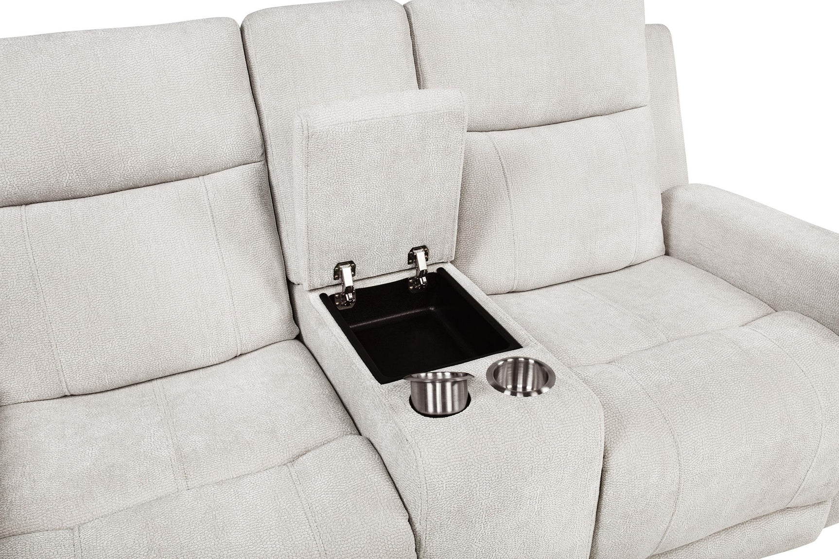 Back view of the reclining sofa