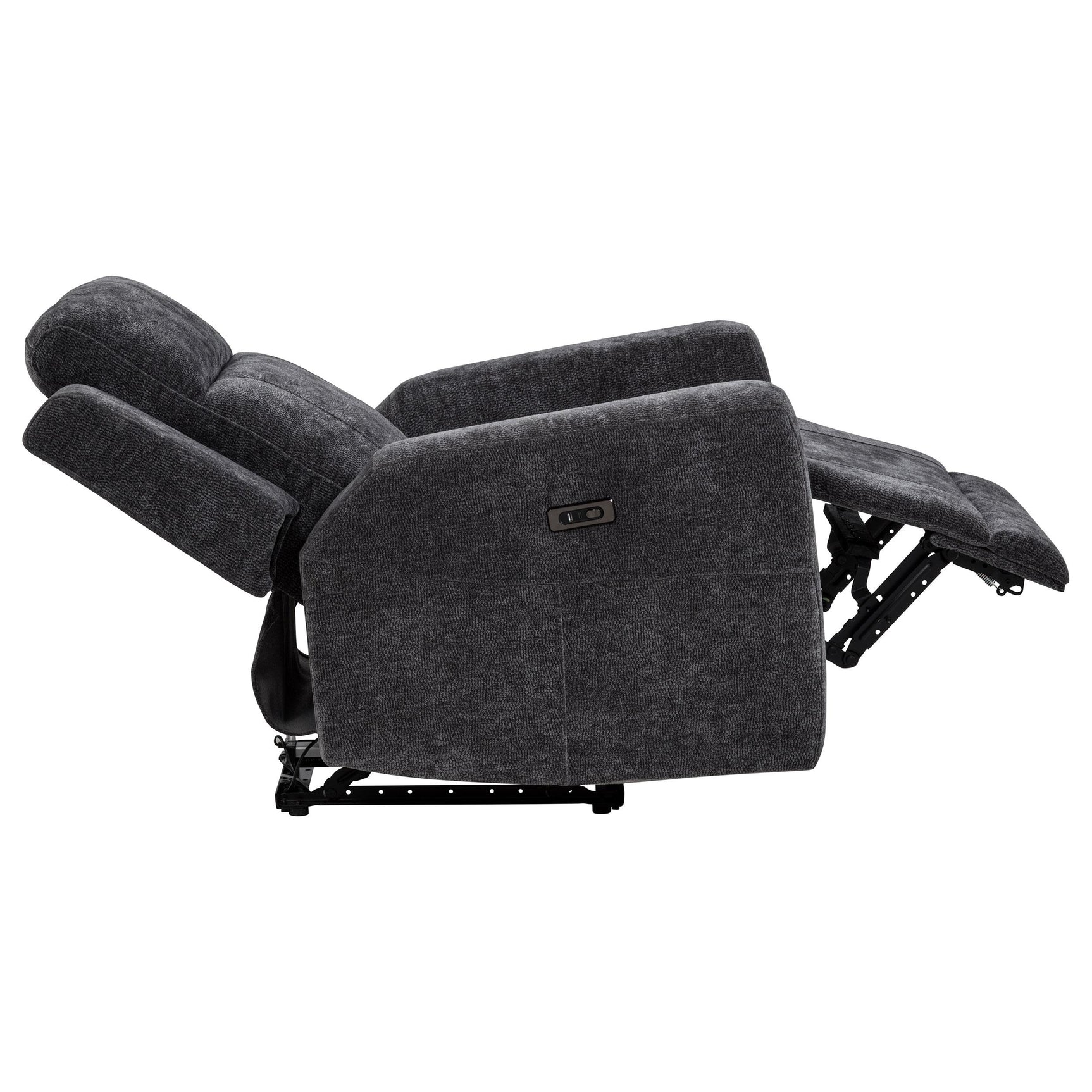 Attached cushions on power recliner chair