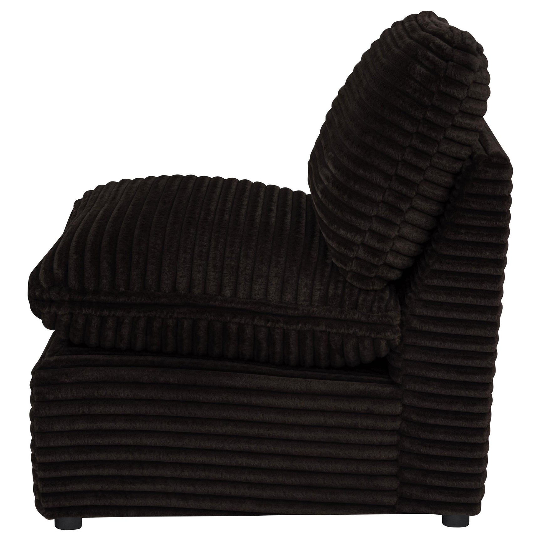 Collins Modular Armless Chair Chocolate Brown leg detail