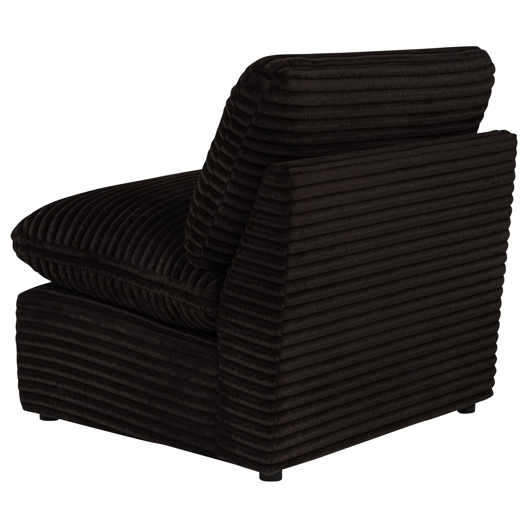 Collins Modular Armless Chair Chocolate Brown cushion close-up