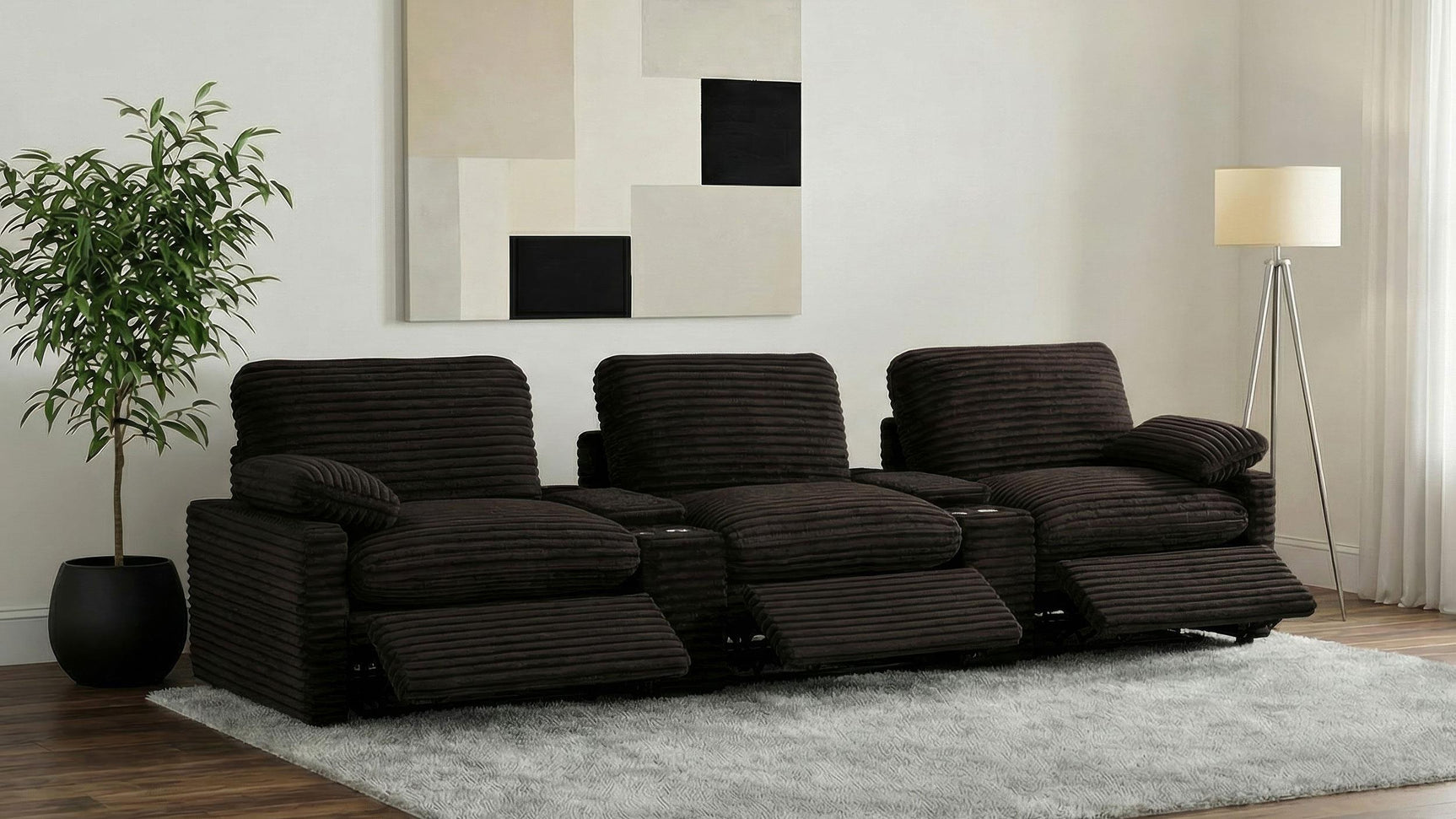 Side view of power reclining mechanism on Collins seating
