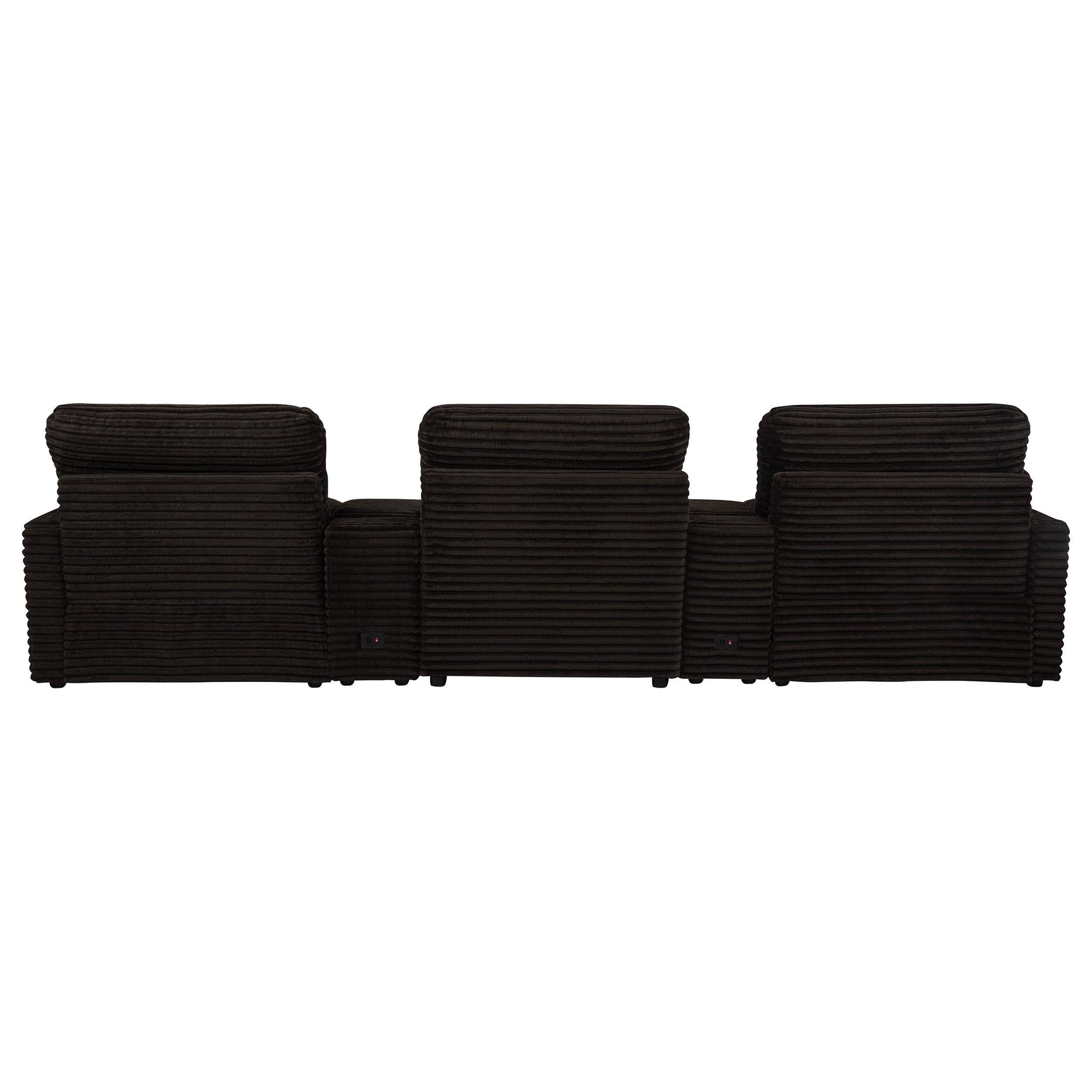Reclined position of Collins power home theater chair