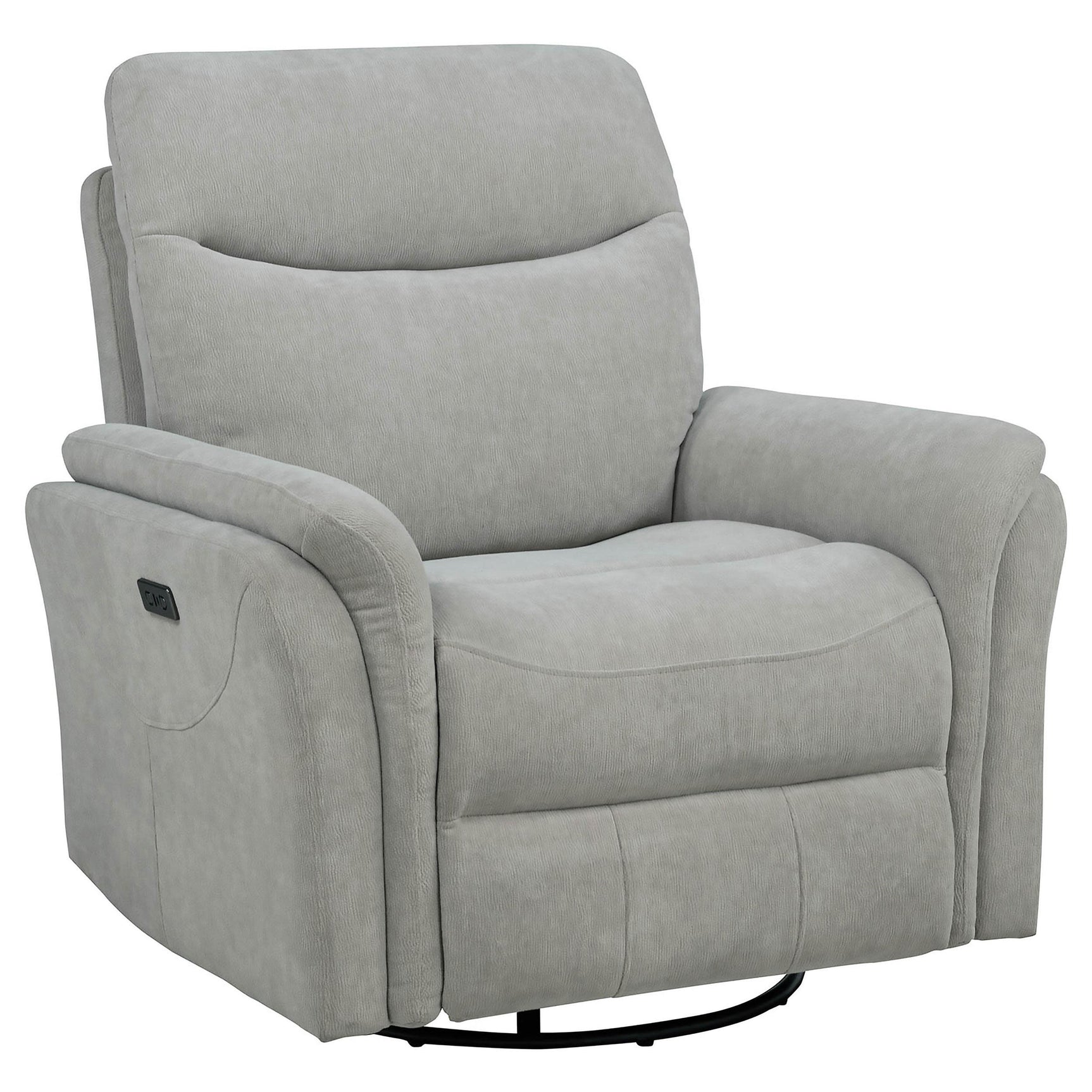 Adler reclining glider swivel chair fabric detail
