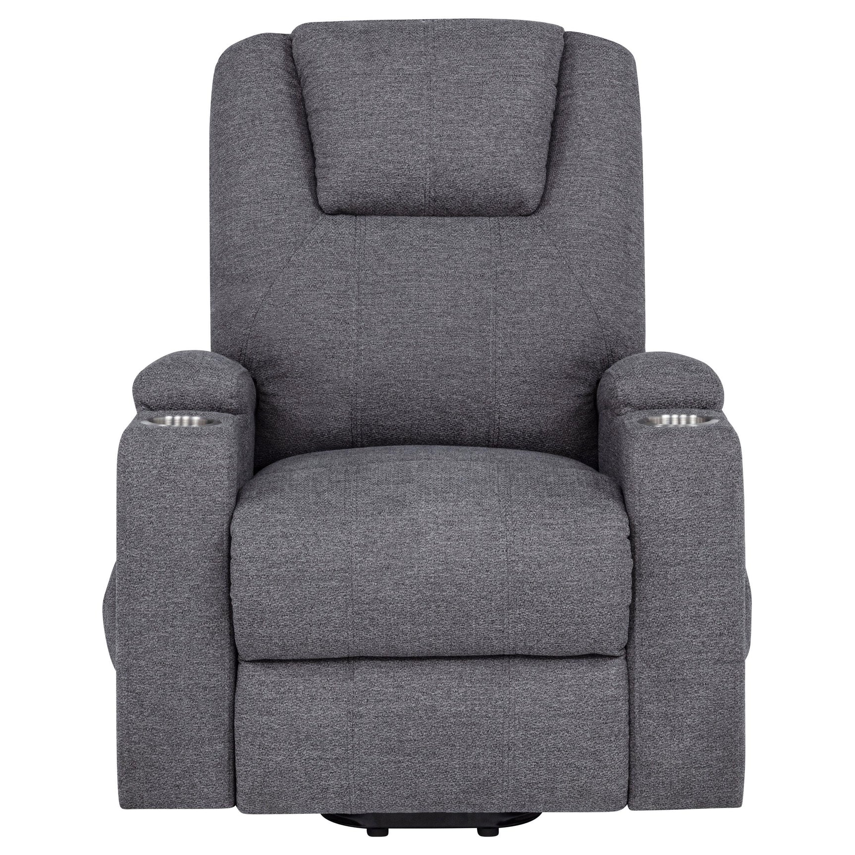 Louie Grey Chenille Power Lift Massage Recliner massage function detail