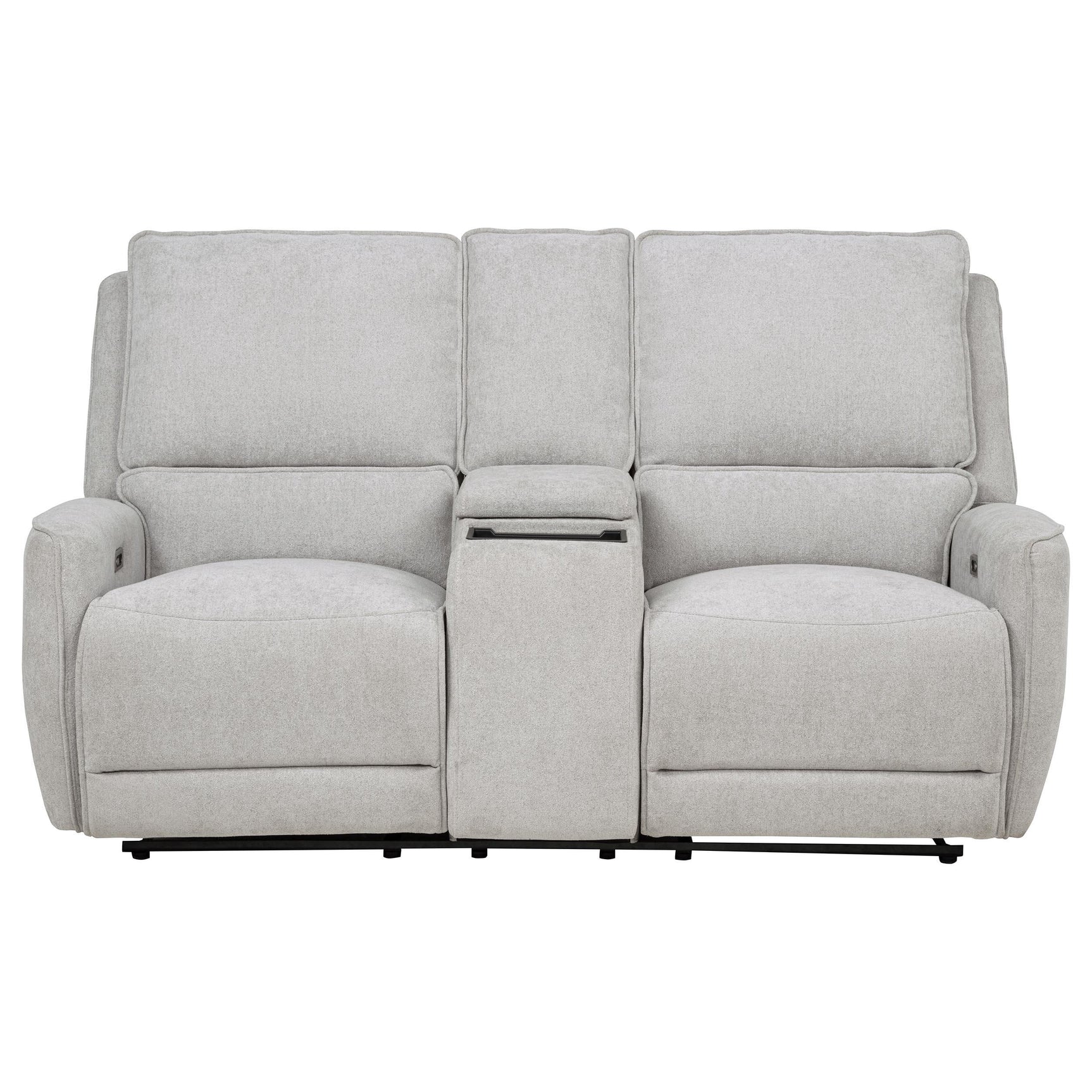 Power recliner button on Sylmar loveseat arm