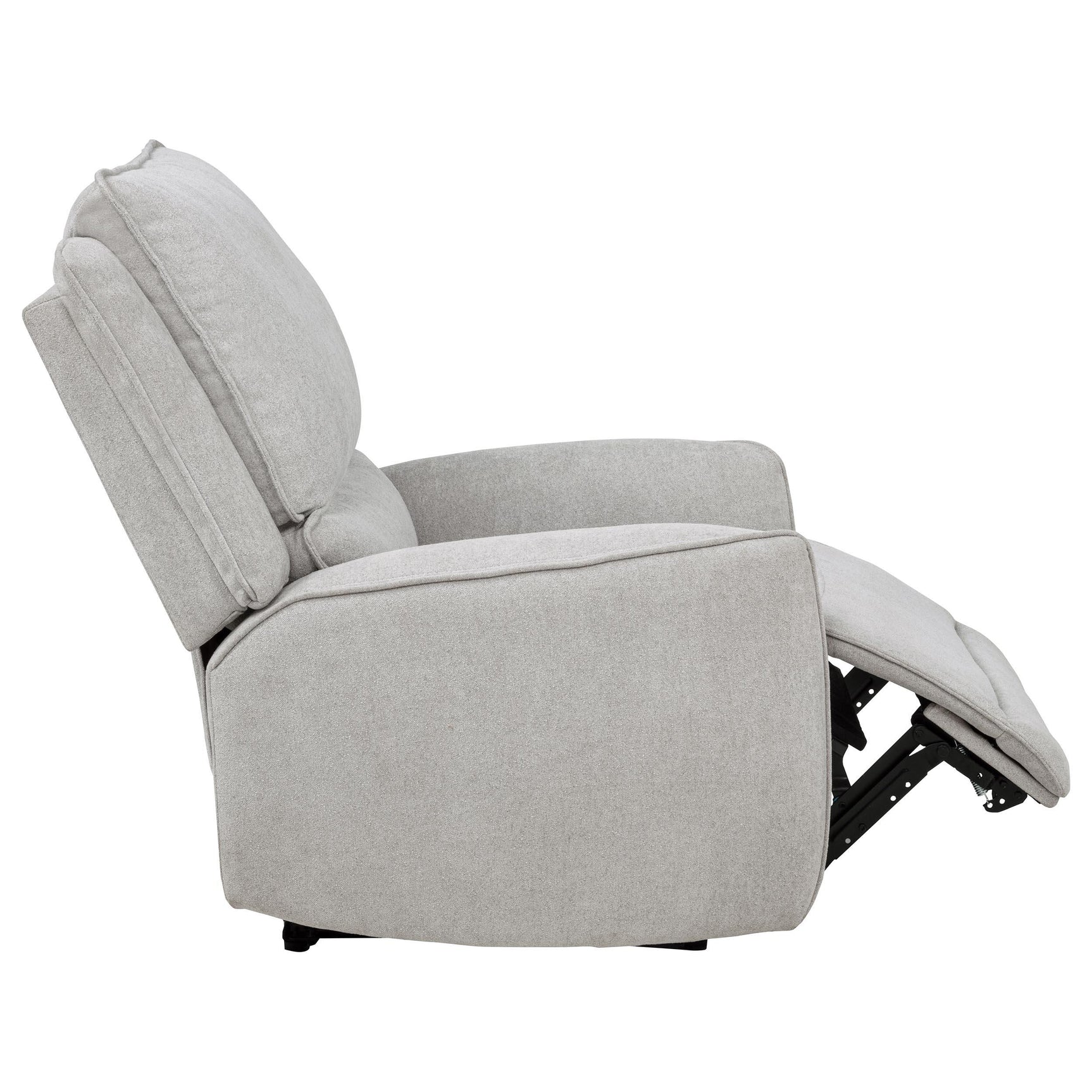 Metal frame support under recliner
