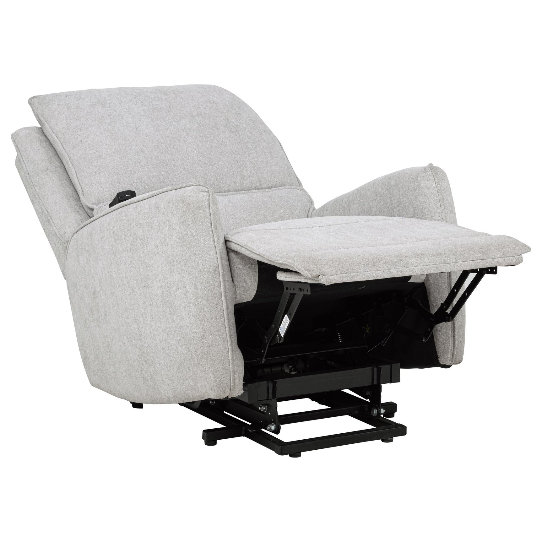 Back view of Sylmar chenille power recliner