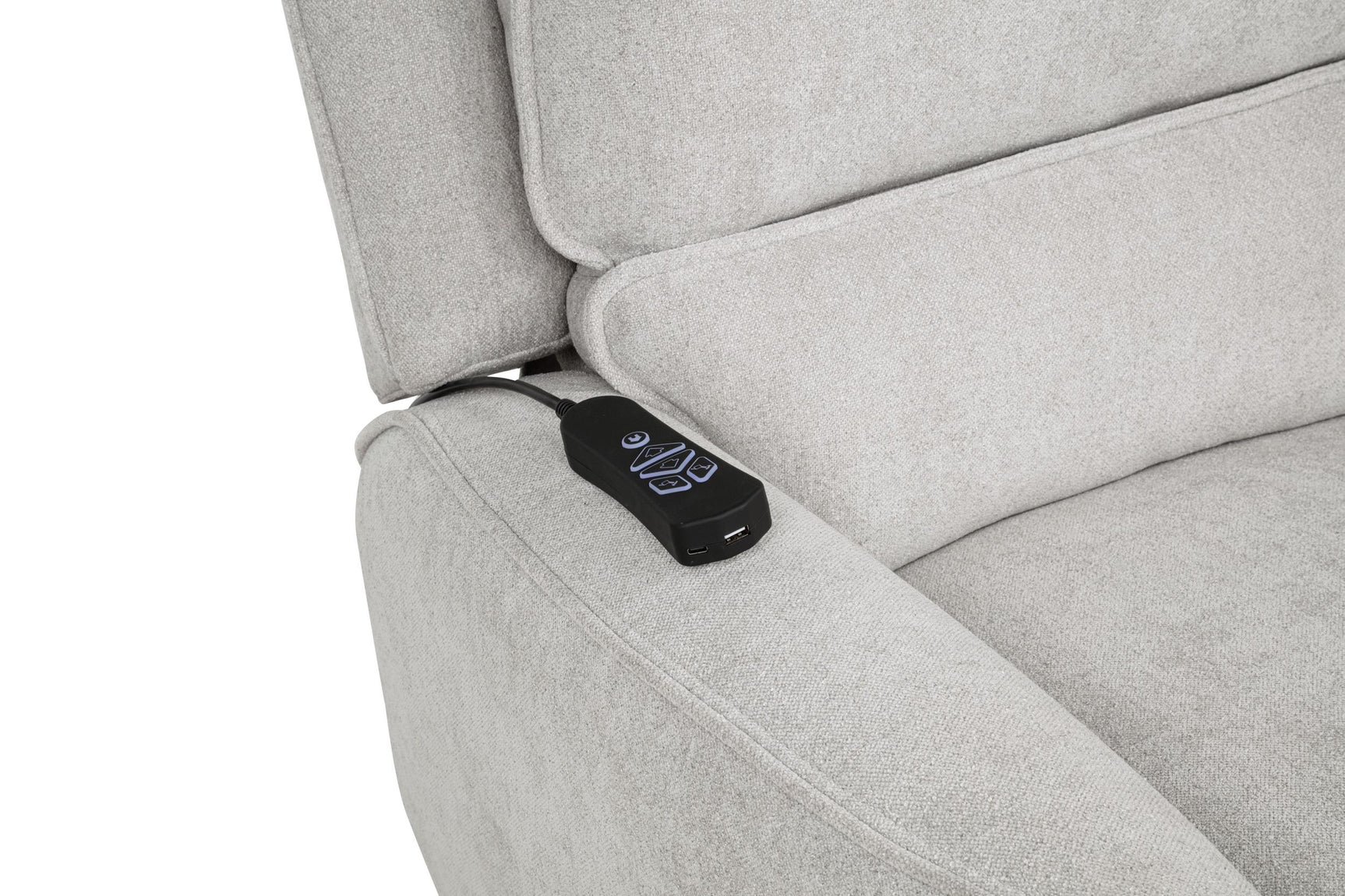 Sinuous spring seat support under recliner