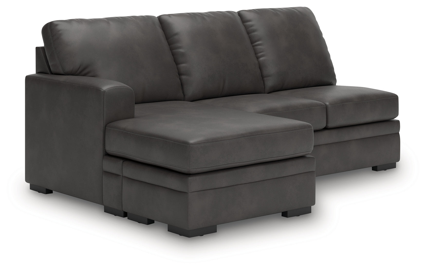 Close-up of Lofton-Pike Shadow sectional sofa fabric and stitching detail