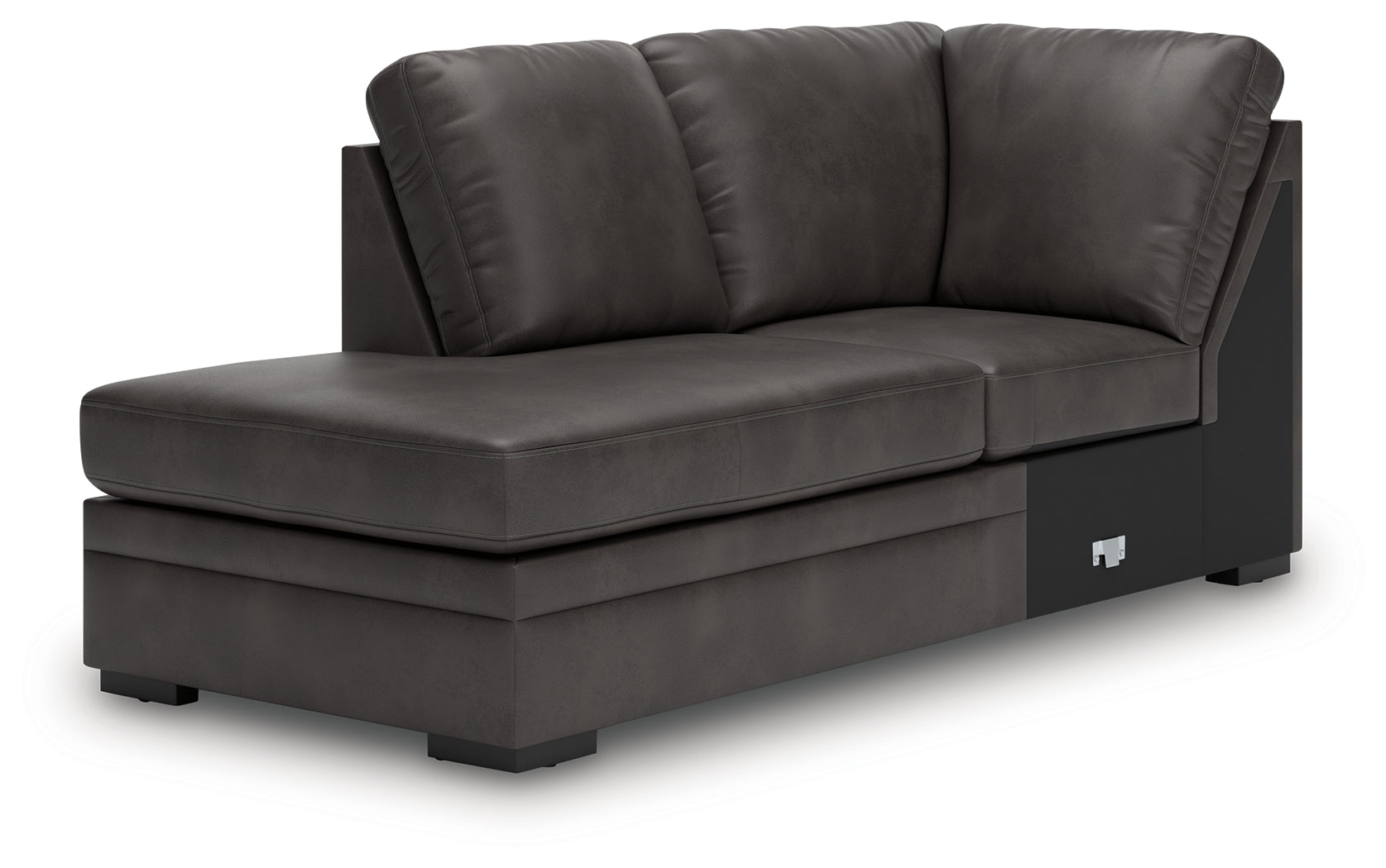 Angled front view of Lofton-Pike Shadow sectional sofa
