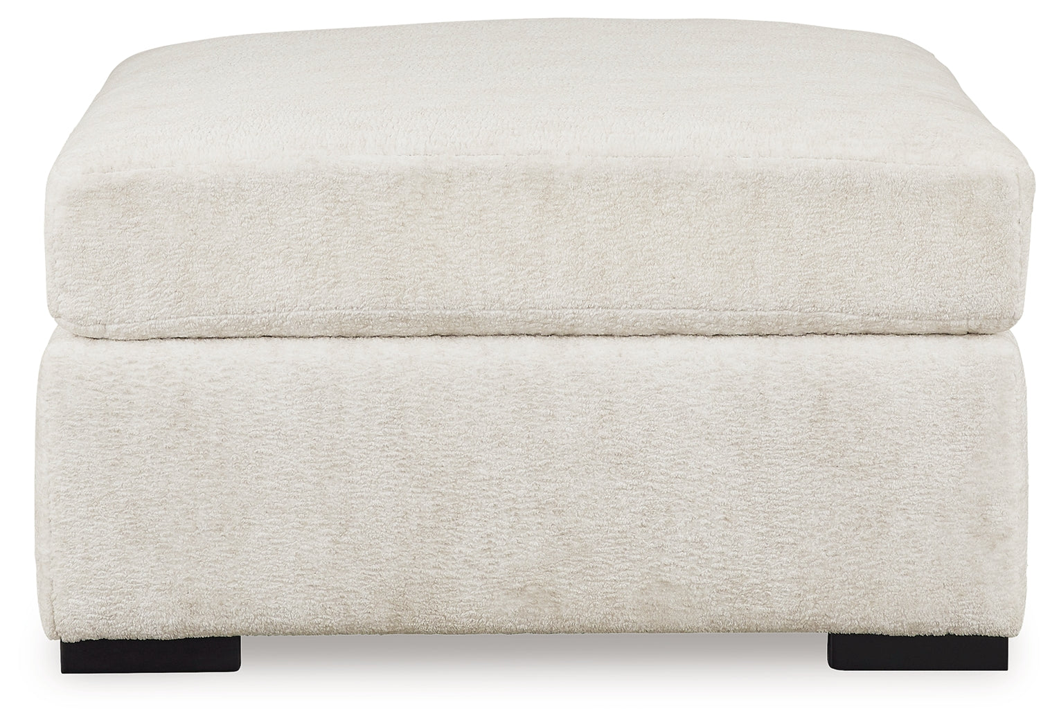 Side view of Chessington Ivory 2-Piece Sectional Sofa with Ottoman