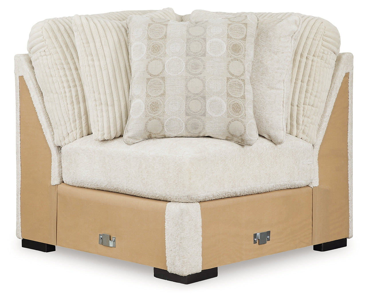 Room view showing Chessington Ivory 3-Piece Sectional in living space