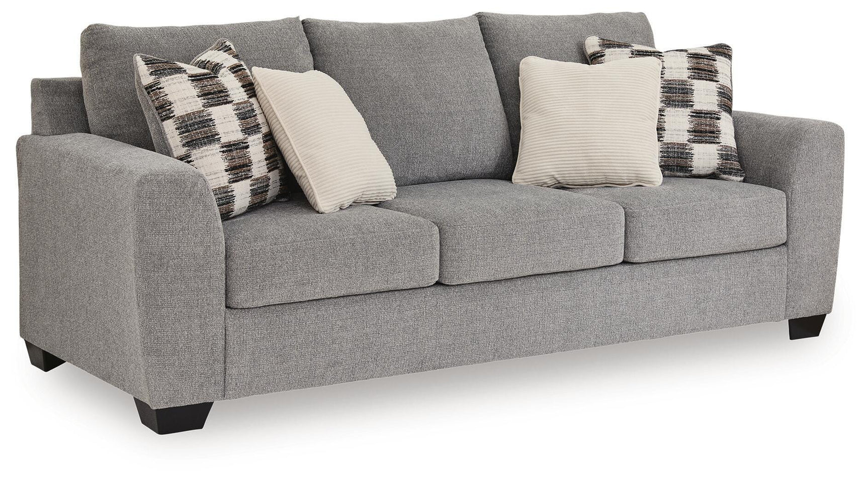 Loreo Flint Chenille Sofa angled view