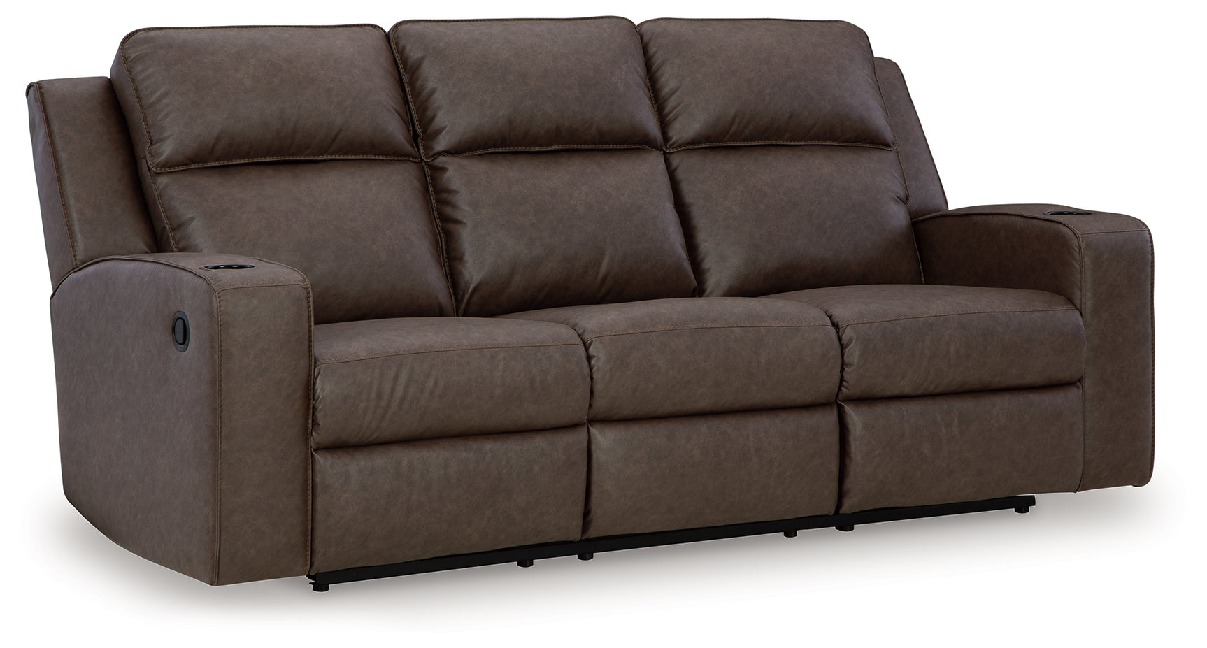 Lavenhorne Umber reclining sofa, loveseat, and recliner set