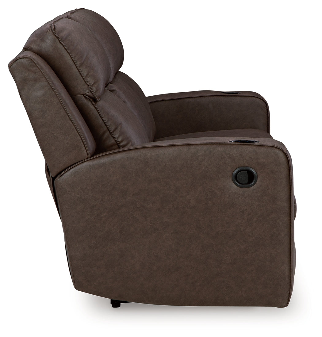 Lavenhorne Umber reclining sofa, loveseat, and recliner set