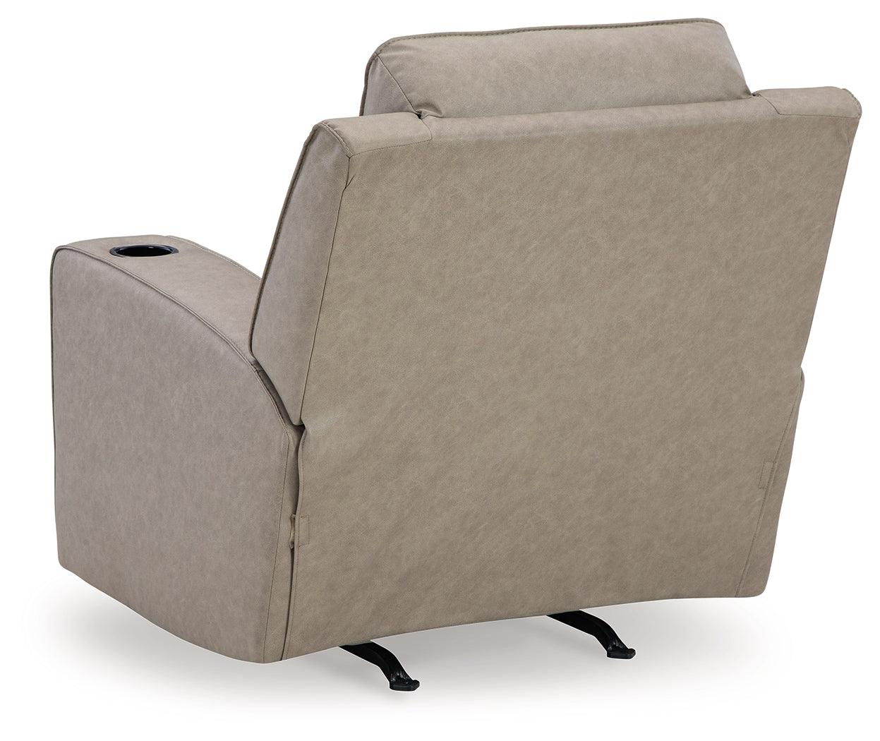 Back view of Lavenhorne Pebble Faux Leather Recliner