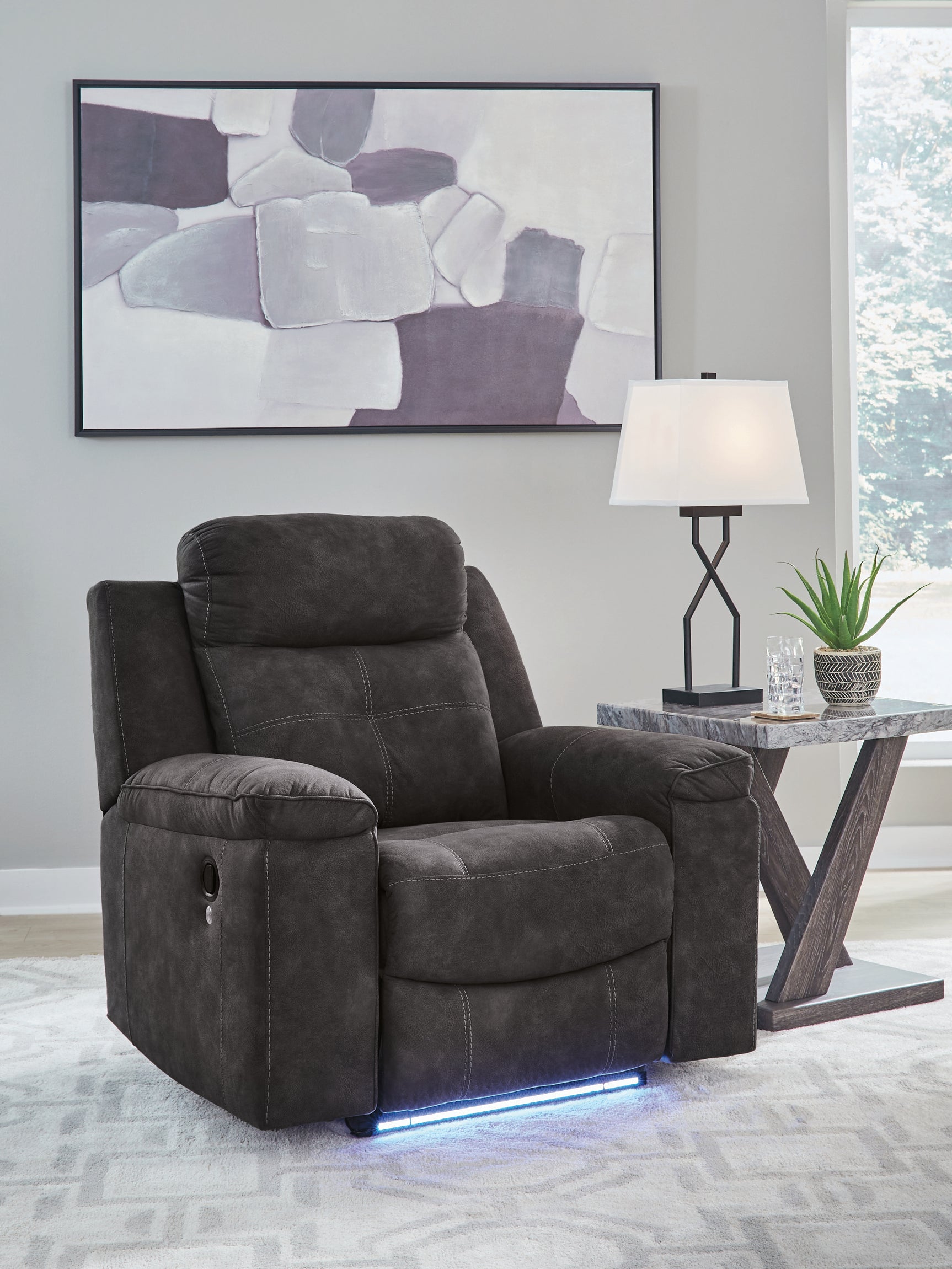 Brysonview recliner reclining white LED view