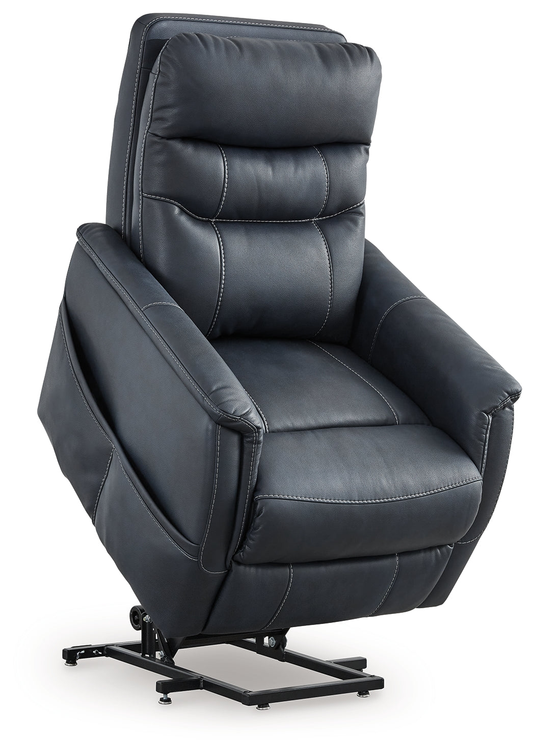 Strawbill Sapphire Faux Leather Power Lift Recliner front view