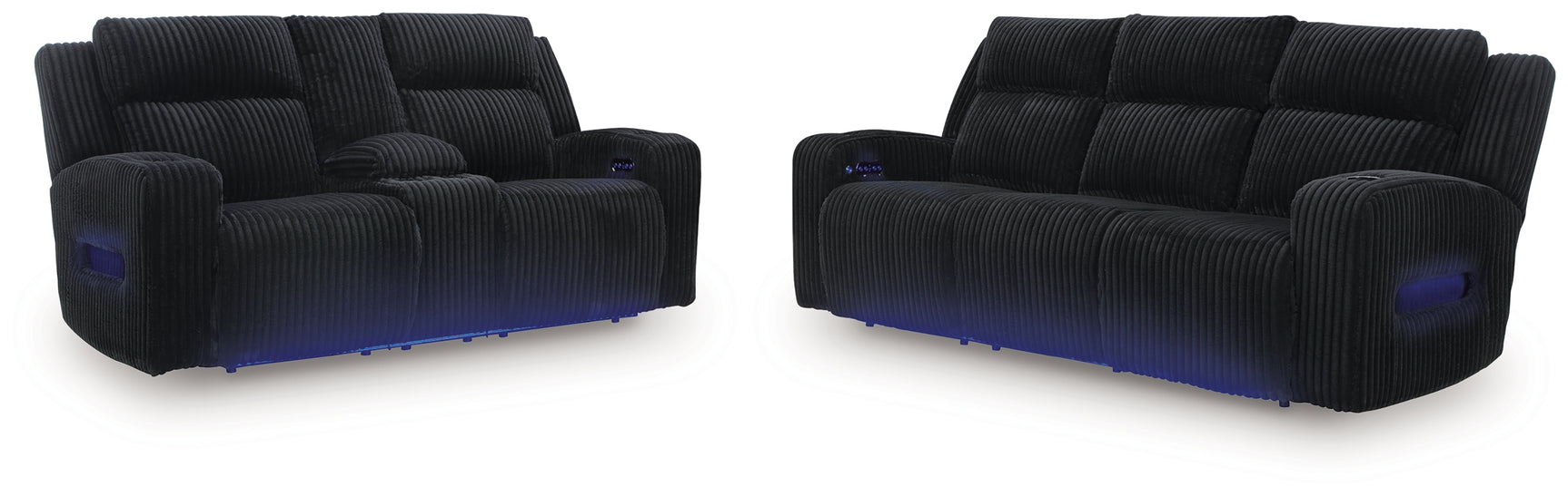 Close-up of control panel on Forest Black Lake reclining seat