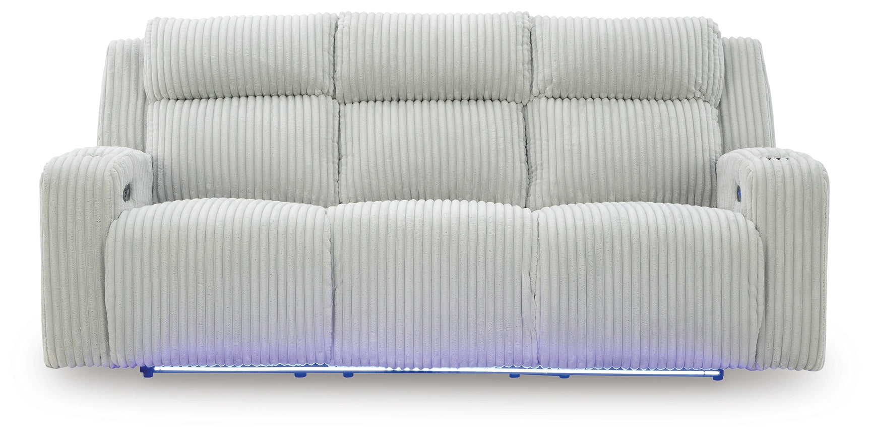 Forest Lake sofa with LED lighting on head-on