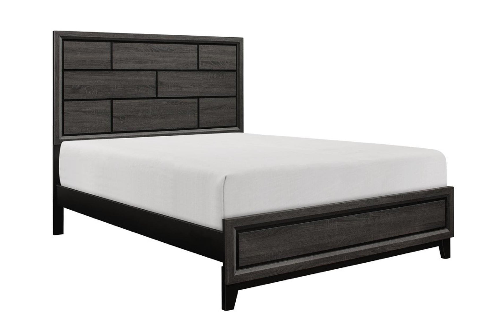 Davi Nickel Solid Wood Platform Bed main view
