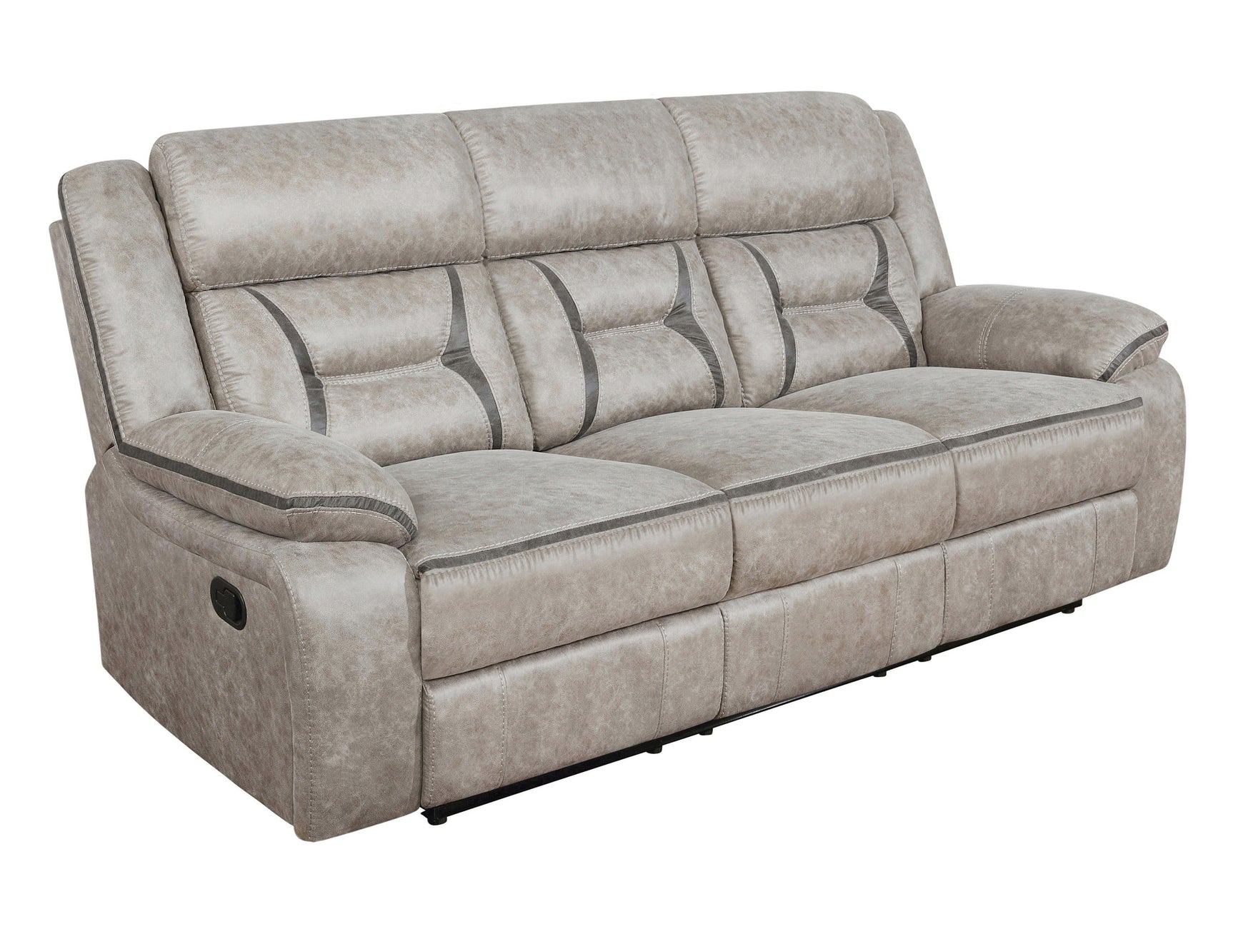 Close-up of tufted back upholstery