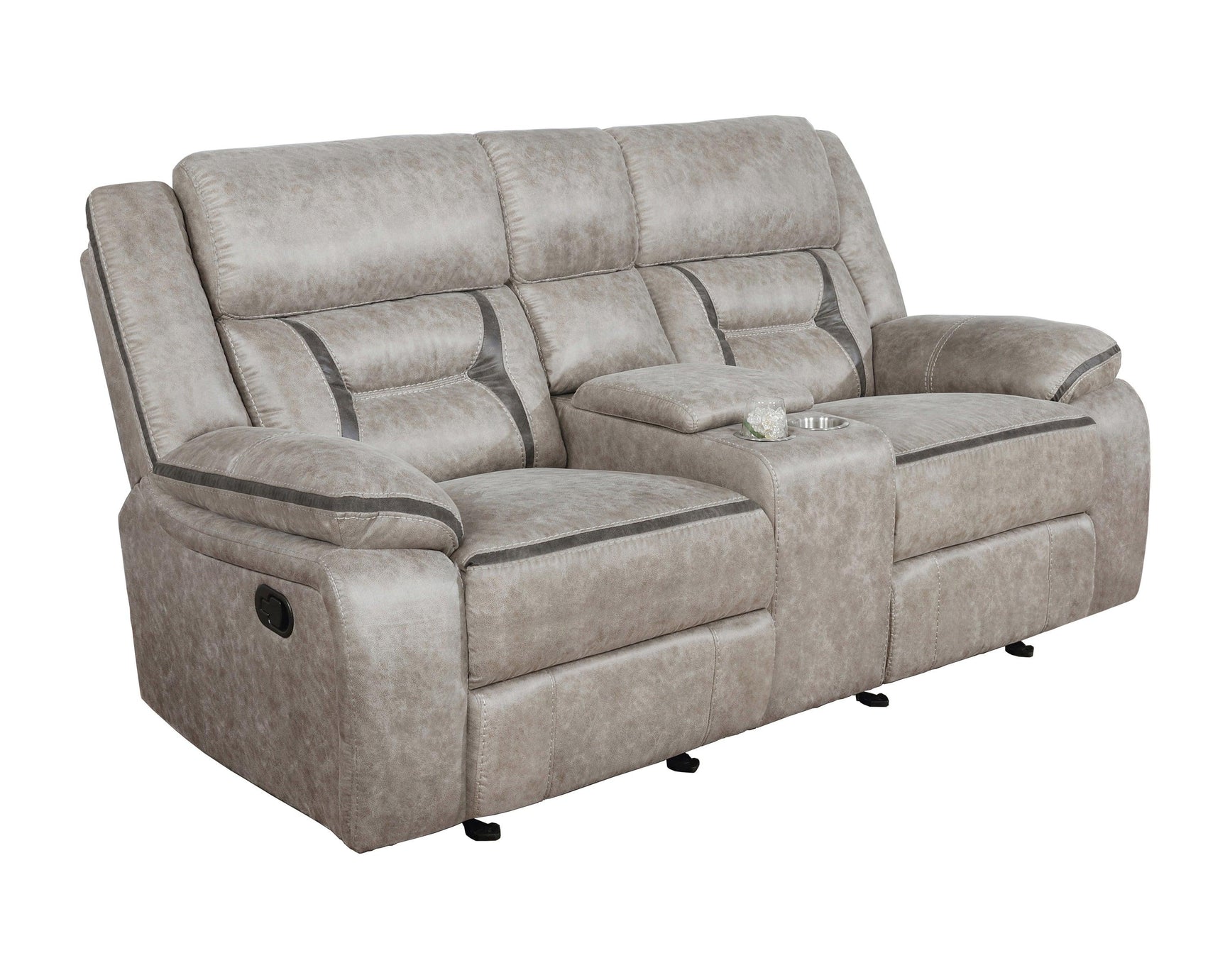 Greer Upholstered Tufted Glider Recliner front view