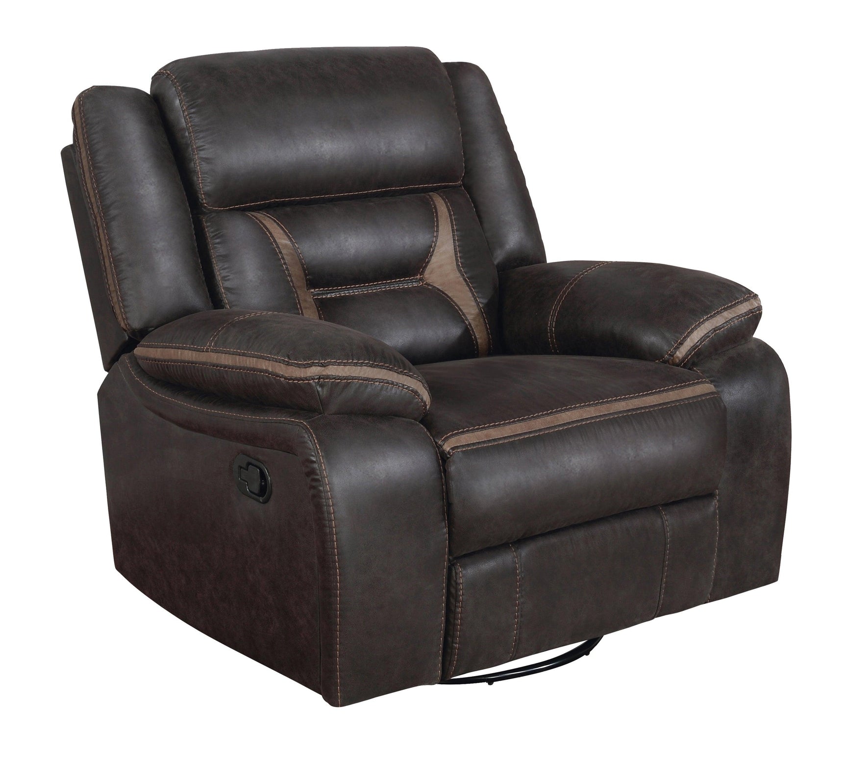 Greer Upholstered Tufted Back Glider Recliner 651356 - Ella Furniture