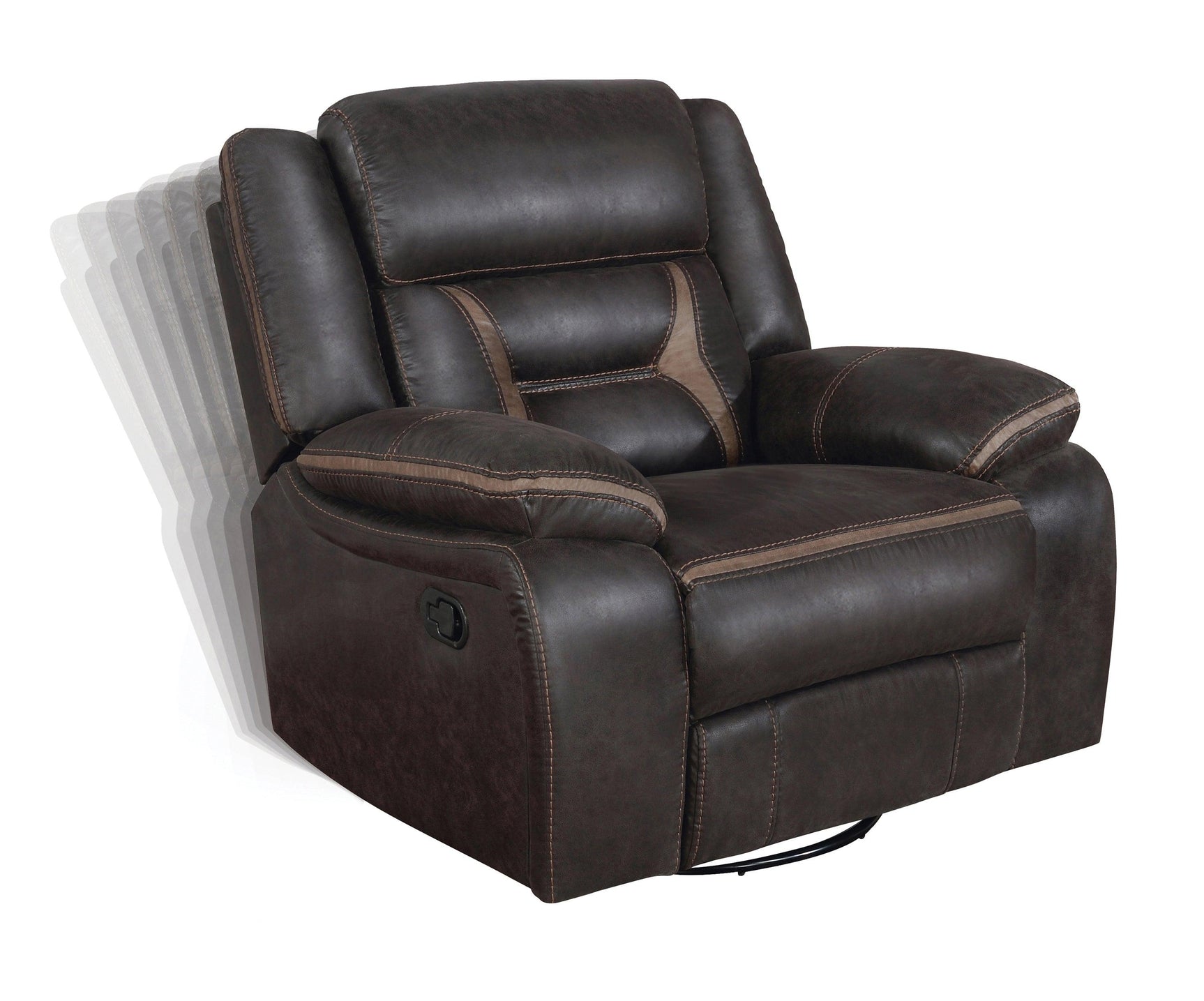 Greer Upholstered Tufted Back Glider Recliner 651356 - Ella Furniture