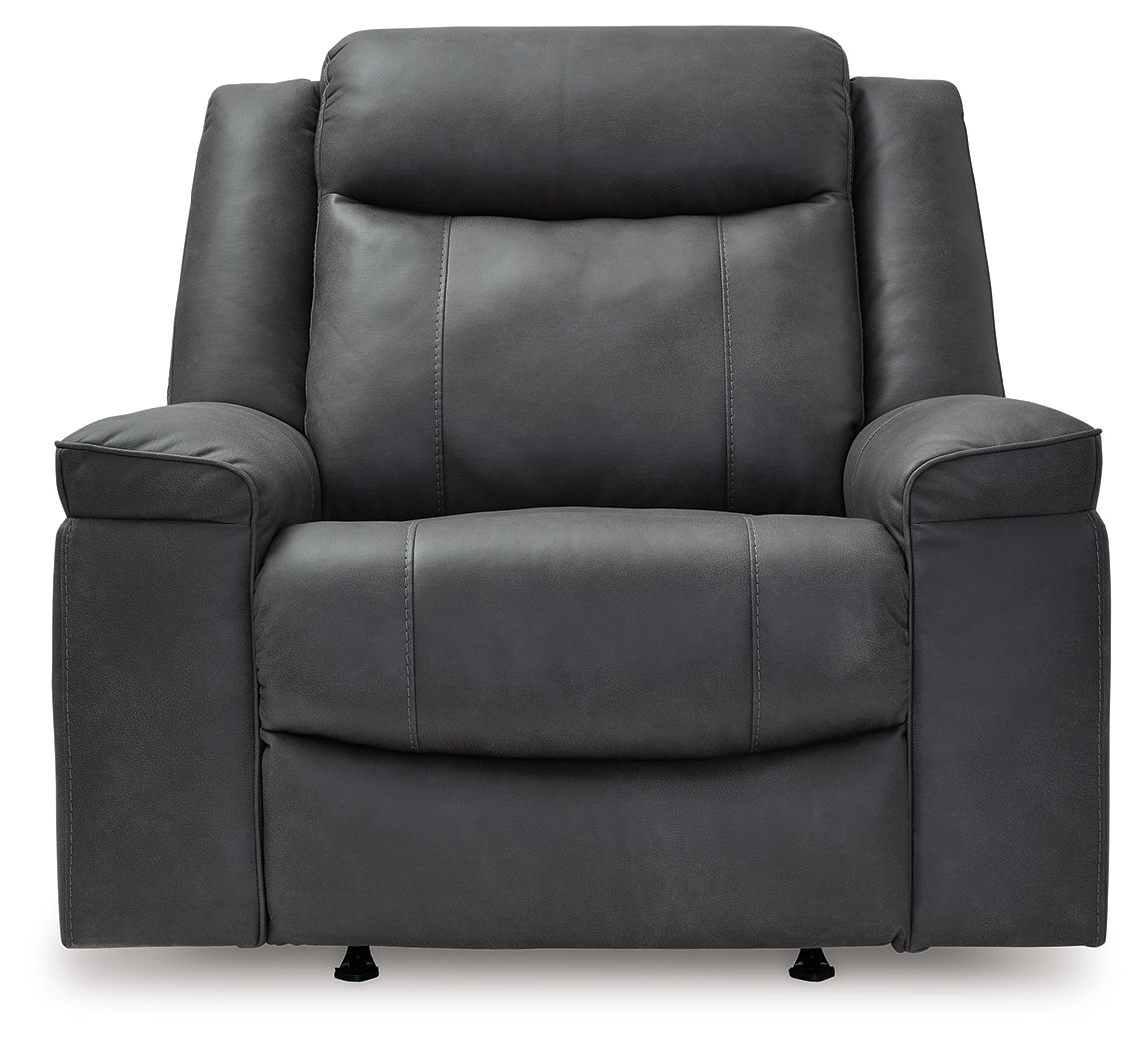 Front close-up view of Status Check Shadow recliner