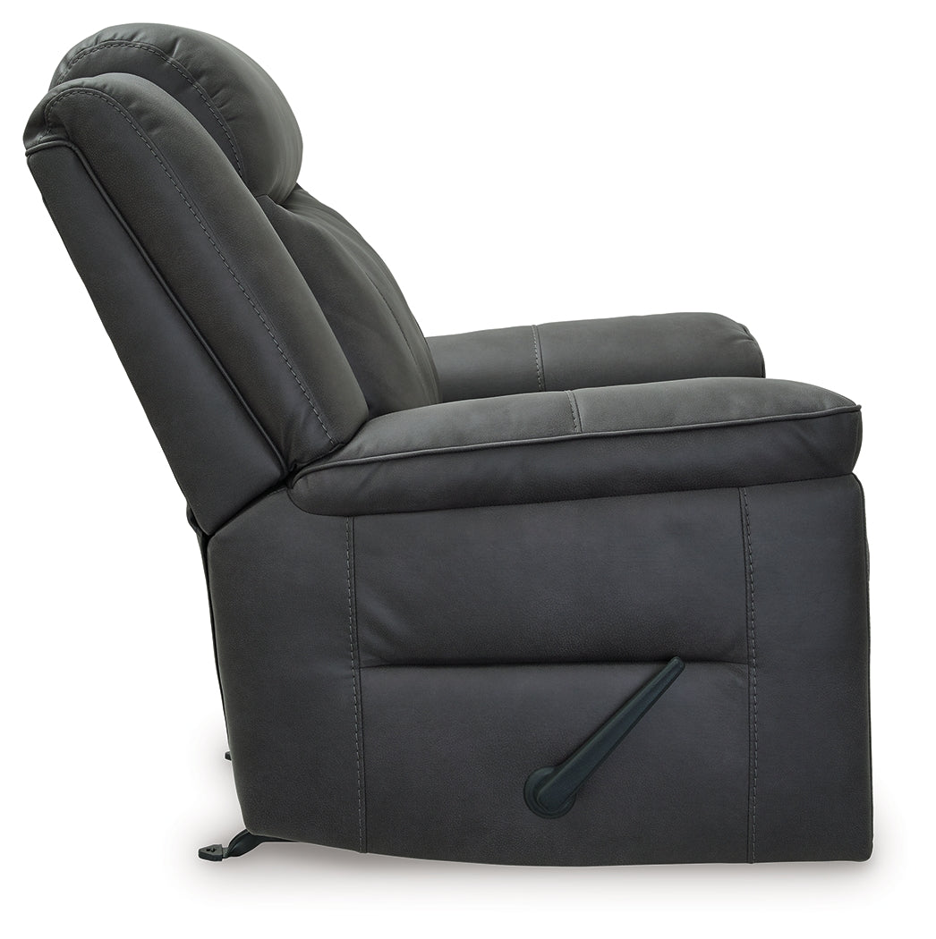Side profile of Status Check Shadow recliner