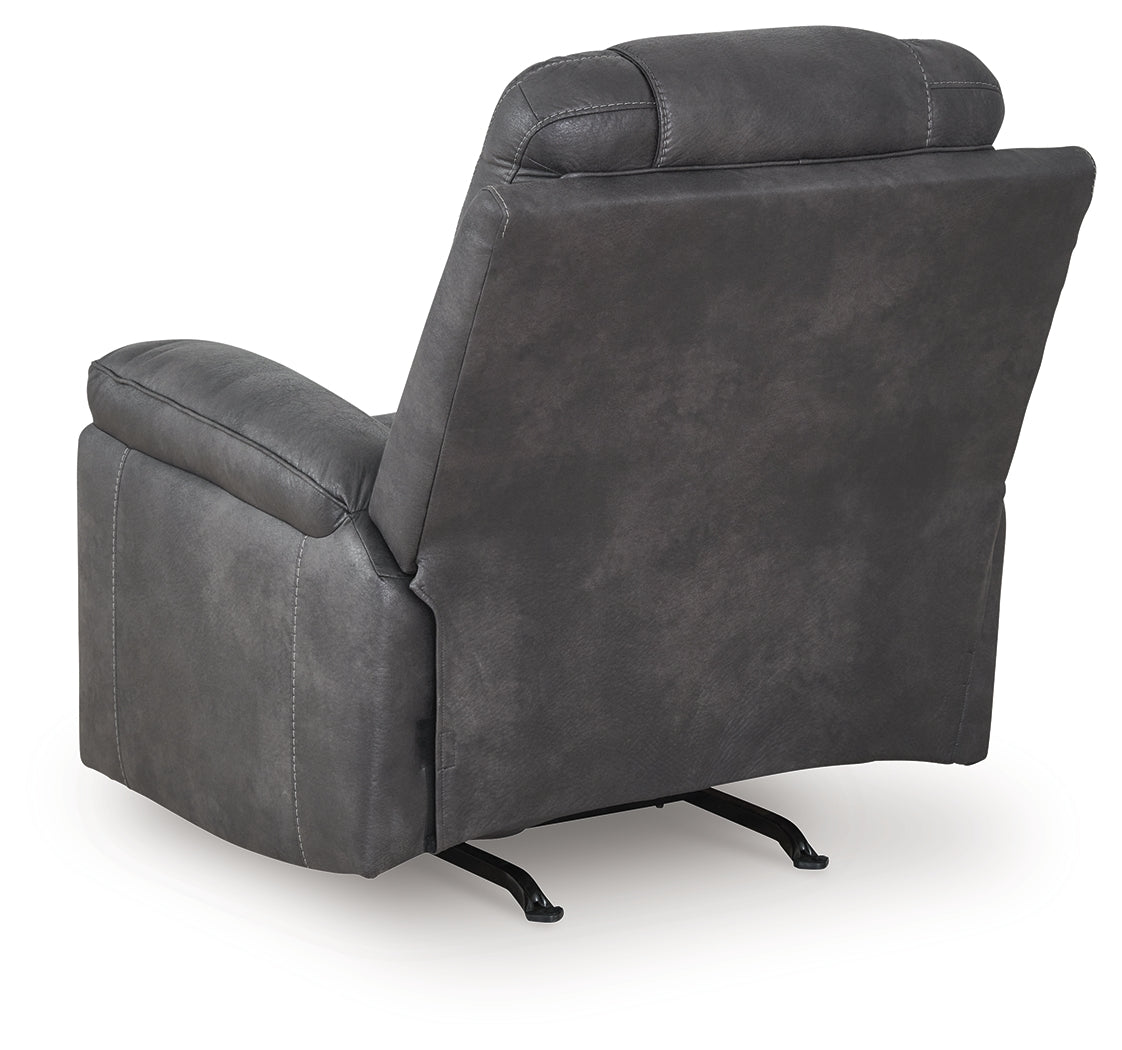 Stockworth Granite Faux Leather Recliner back view