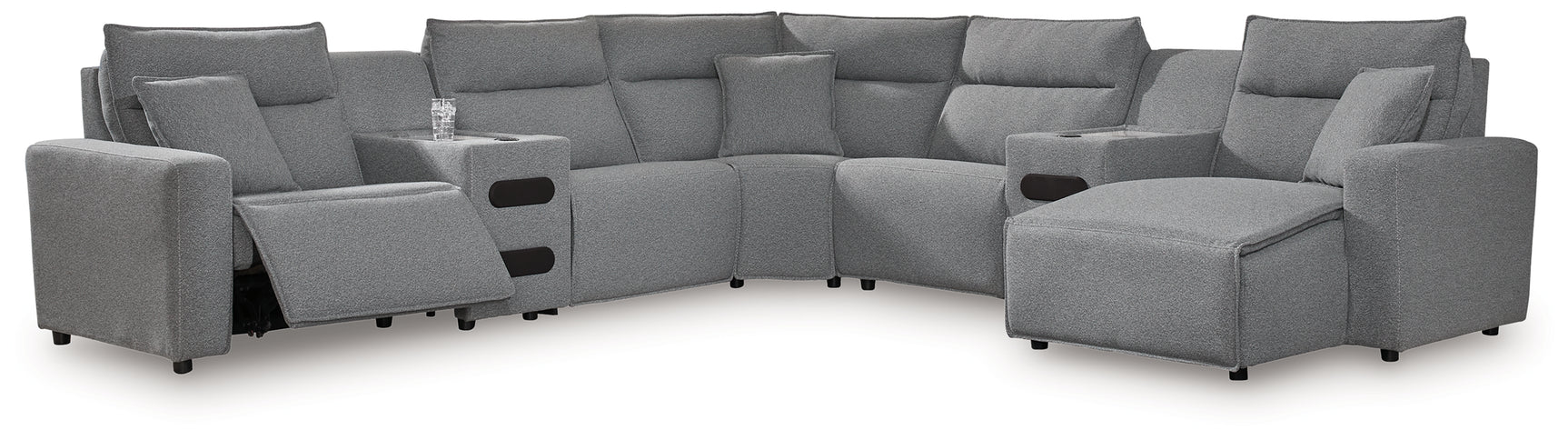 Modmax sectional top view showing modular pieces layout
