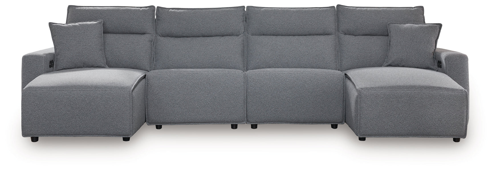Left-arm facing power reclining chaise corner view