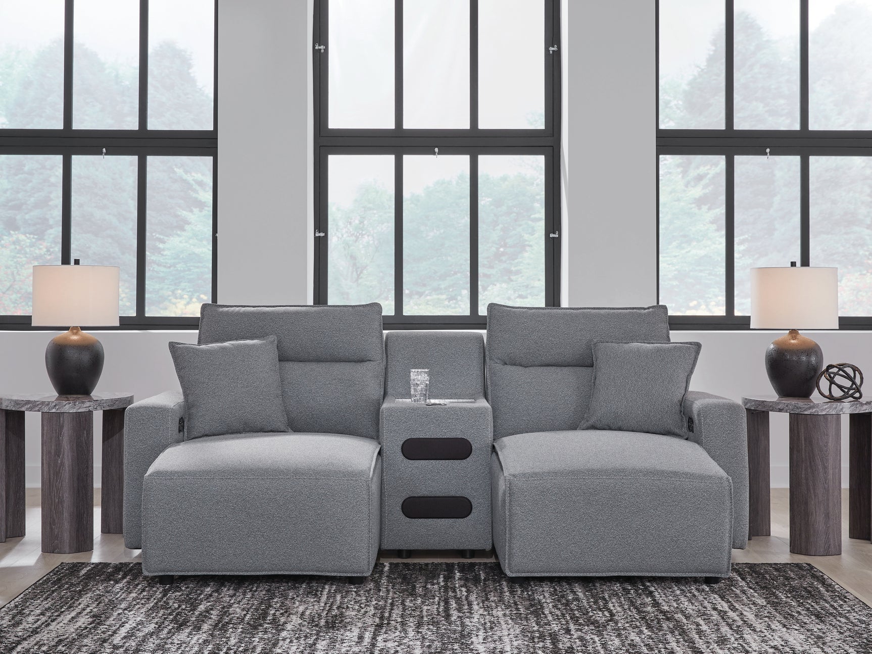 Full sectional in living room setting