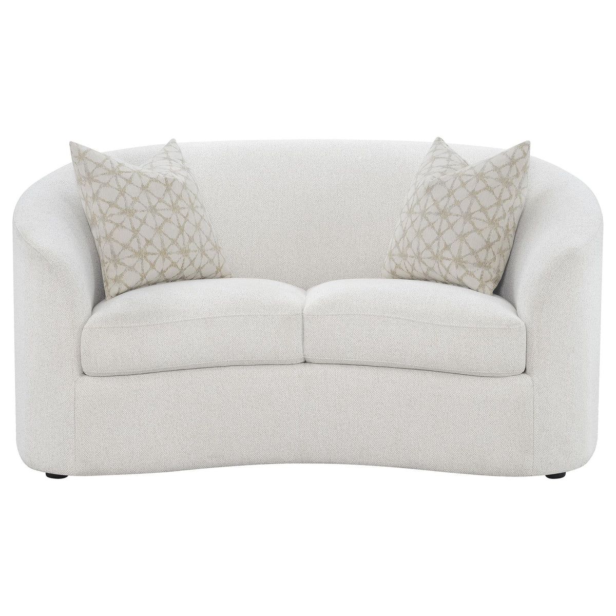Rainn Boucle Upholstered Sloped Arm Loveseat Latte — product image 3