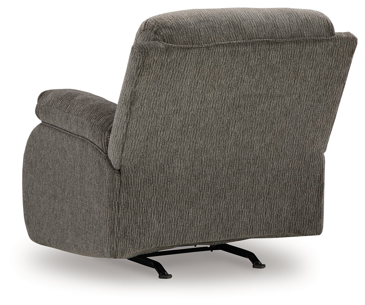 Scranto Brindle Microfiber Recliner chair back view reclining