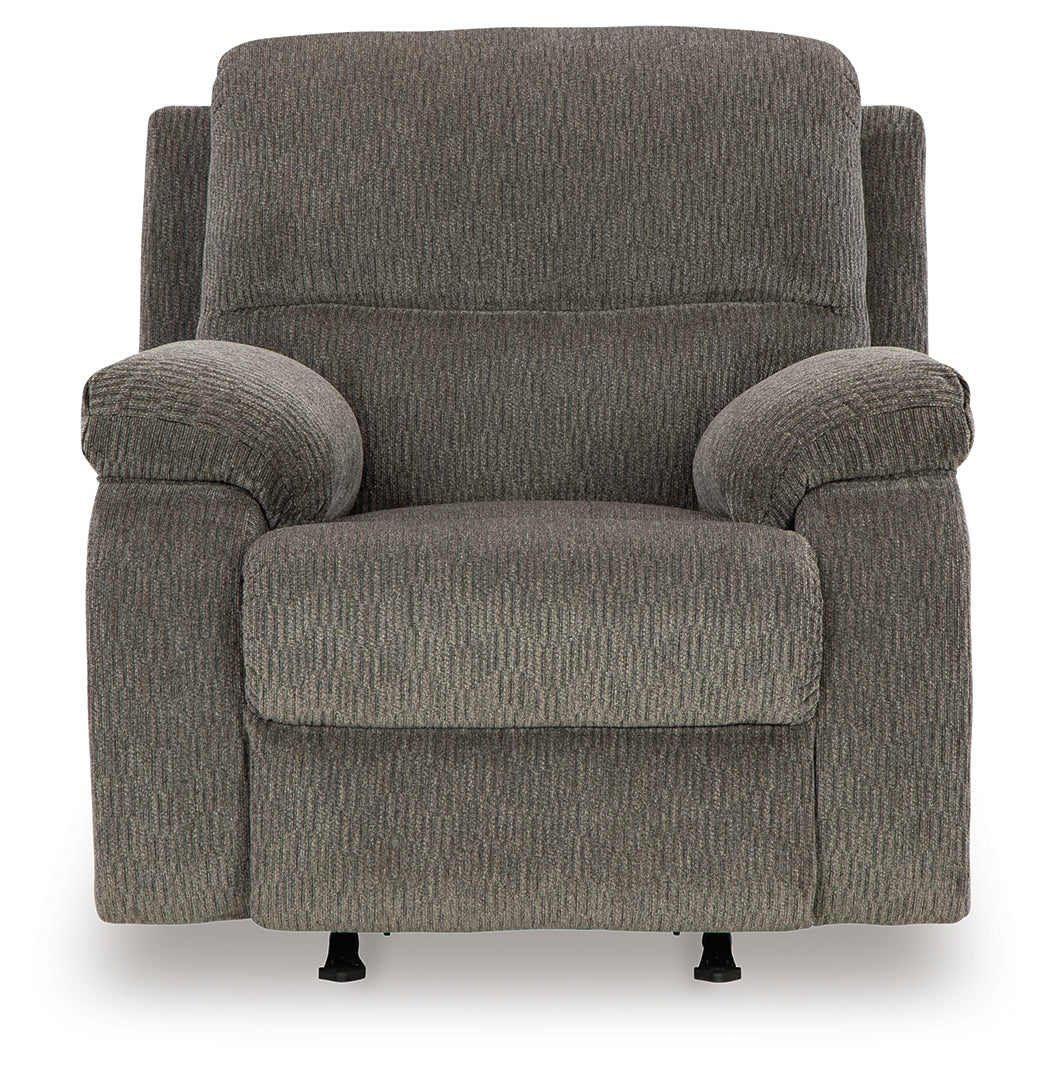 Scranto Brindle Microfiber Recliner chair head-on main view